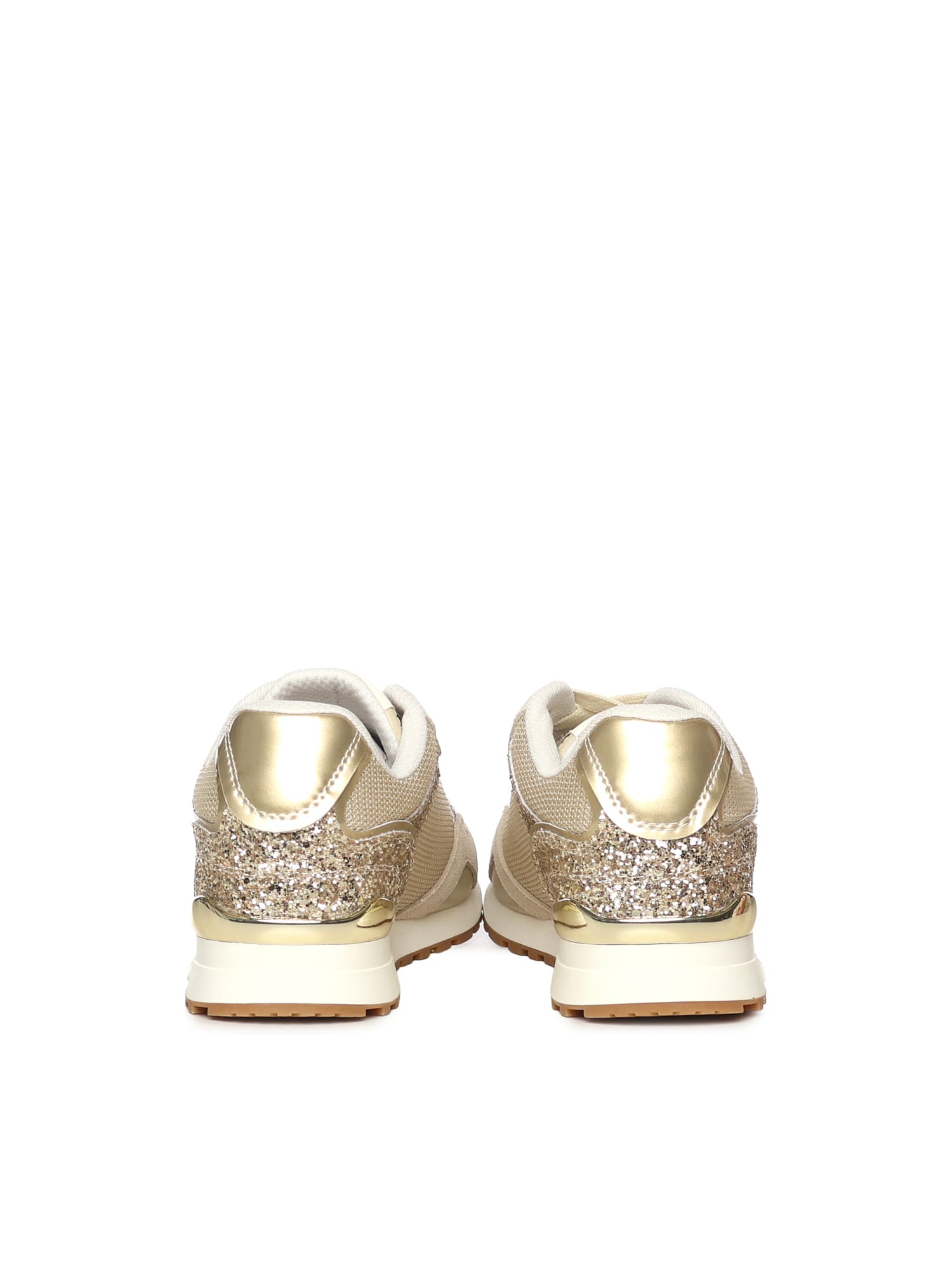 Liu •jo Glitter And Mesh Sneakers In Multi