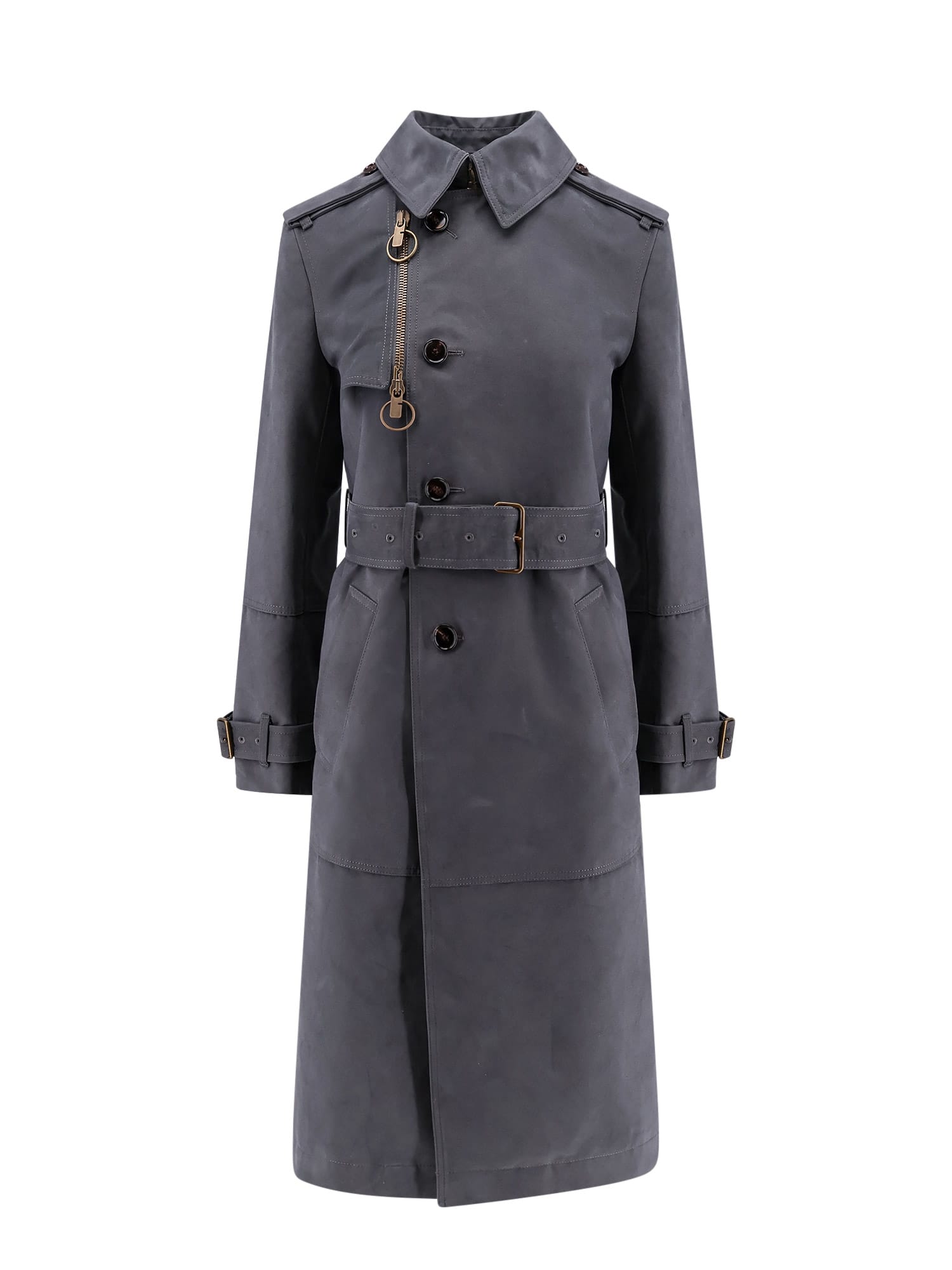 Shop Burberry Trench In Grey