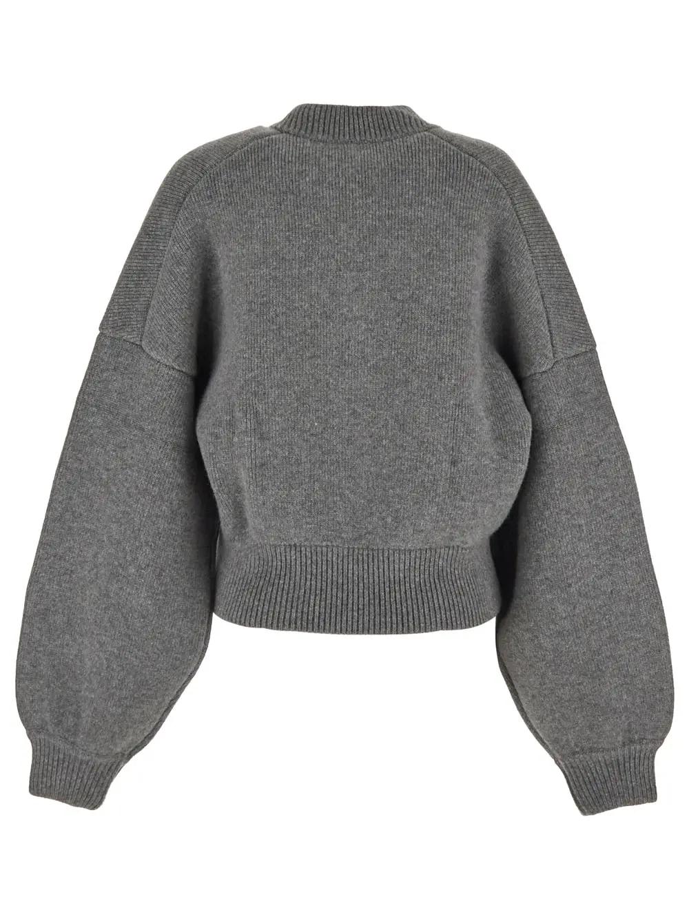 Shop Khaite Cashmere Sweater In Smoke