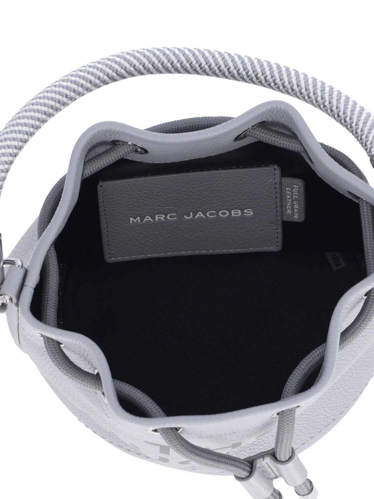 Shop Marc Jacobs The Leather Bucket Bag In Gray