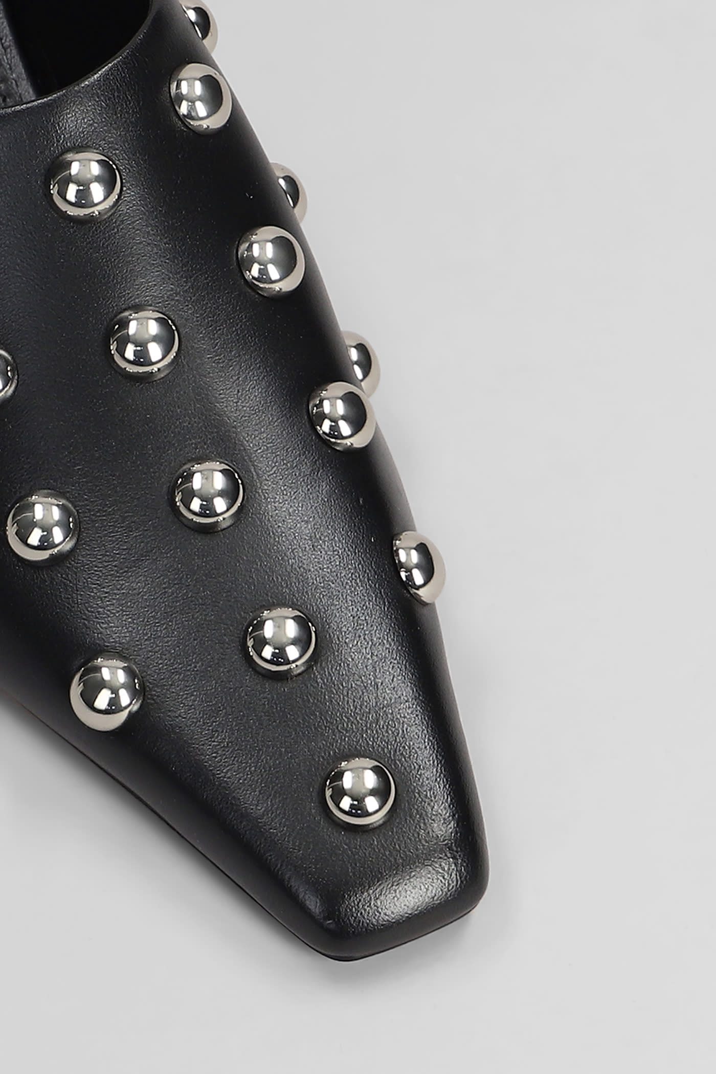 Paris Texas Studded Pointed Toe Mule In Black