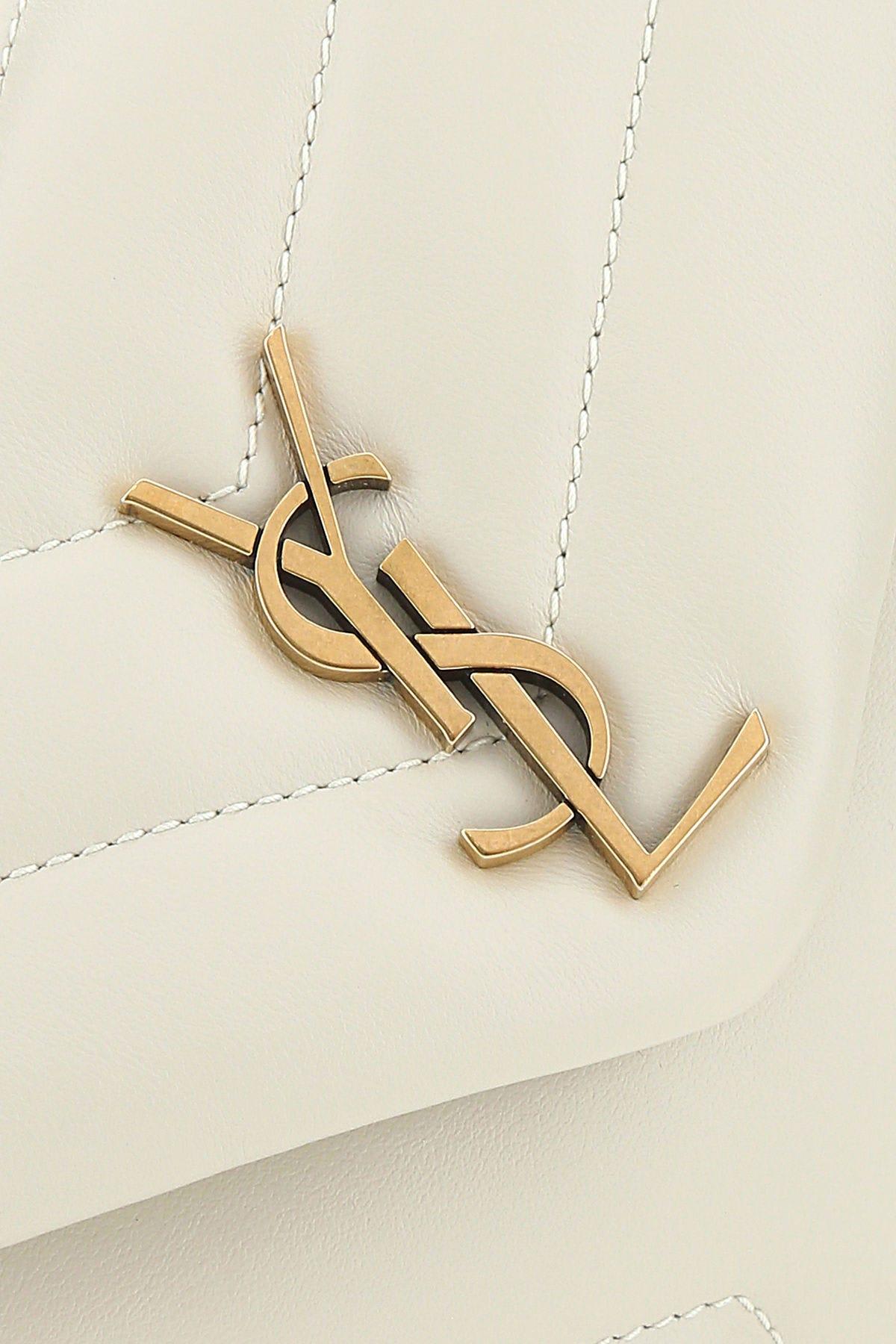 Saint Laurent Loulou Toy Crossbody Bag In White