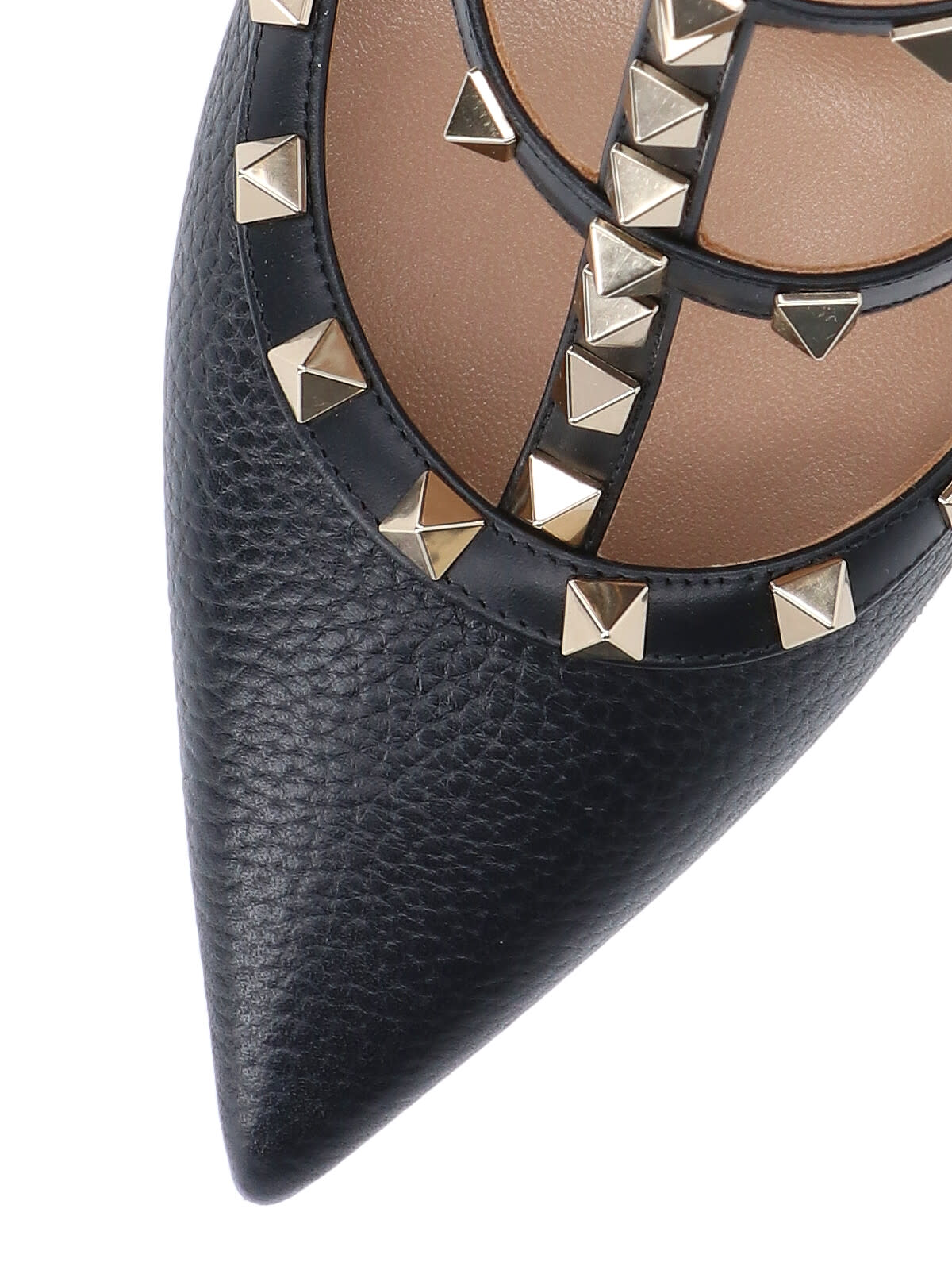 Valentino Rockstud 100 Slingback Pumps In Black