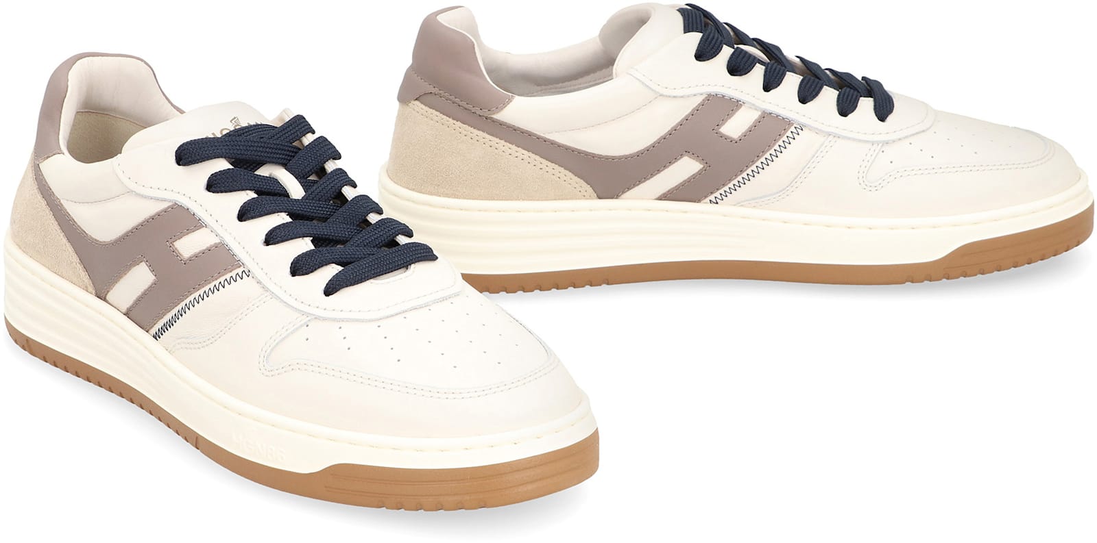 Hogan H630 Leather Low-top Sneakers In Neutral