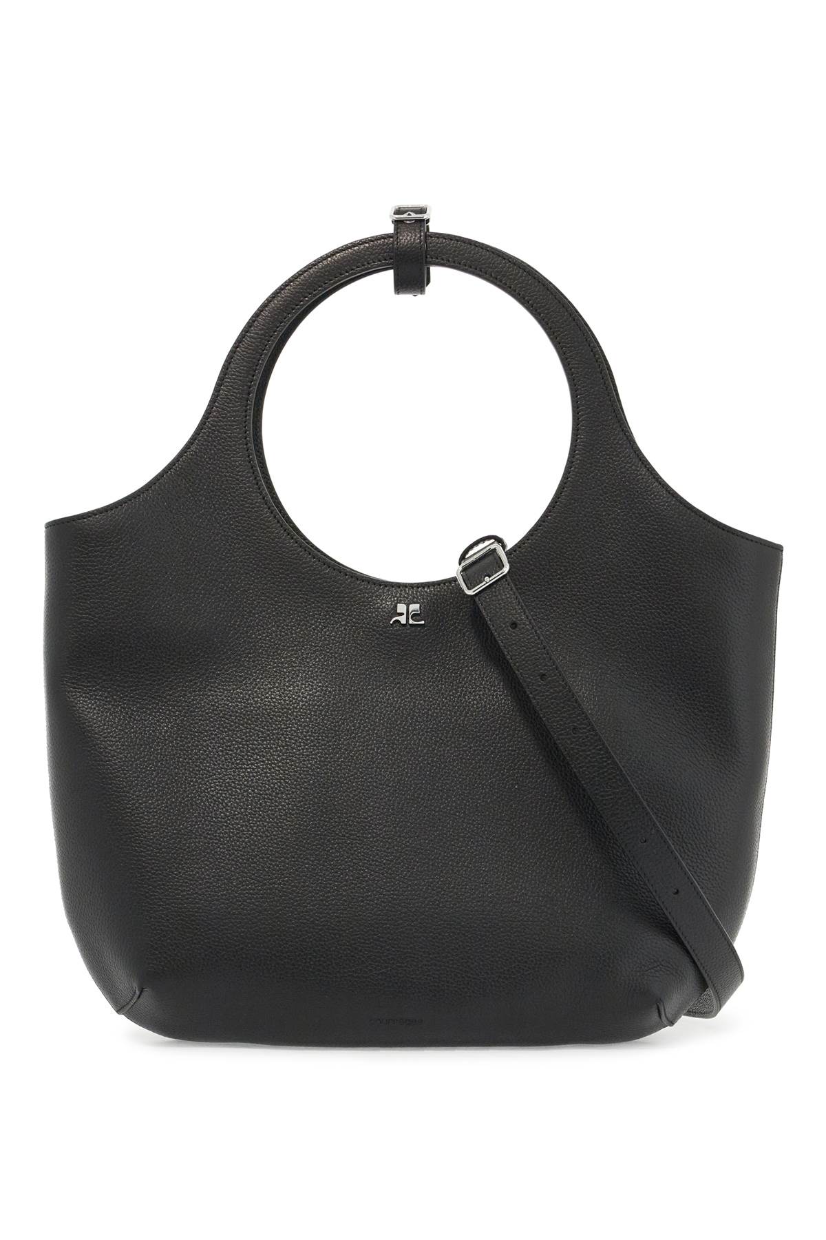 Shop Courrèges Holy Media Handbag For Everyday Use In Black (black)