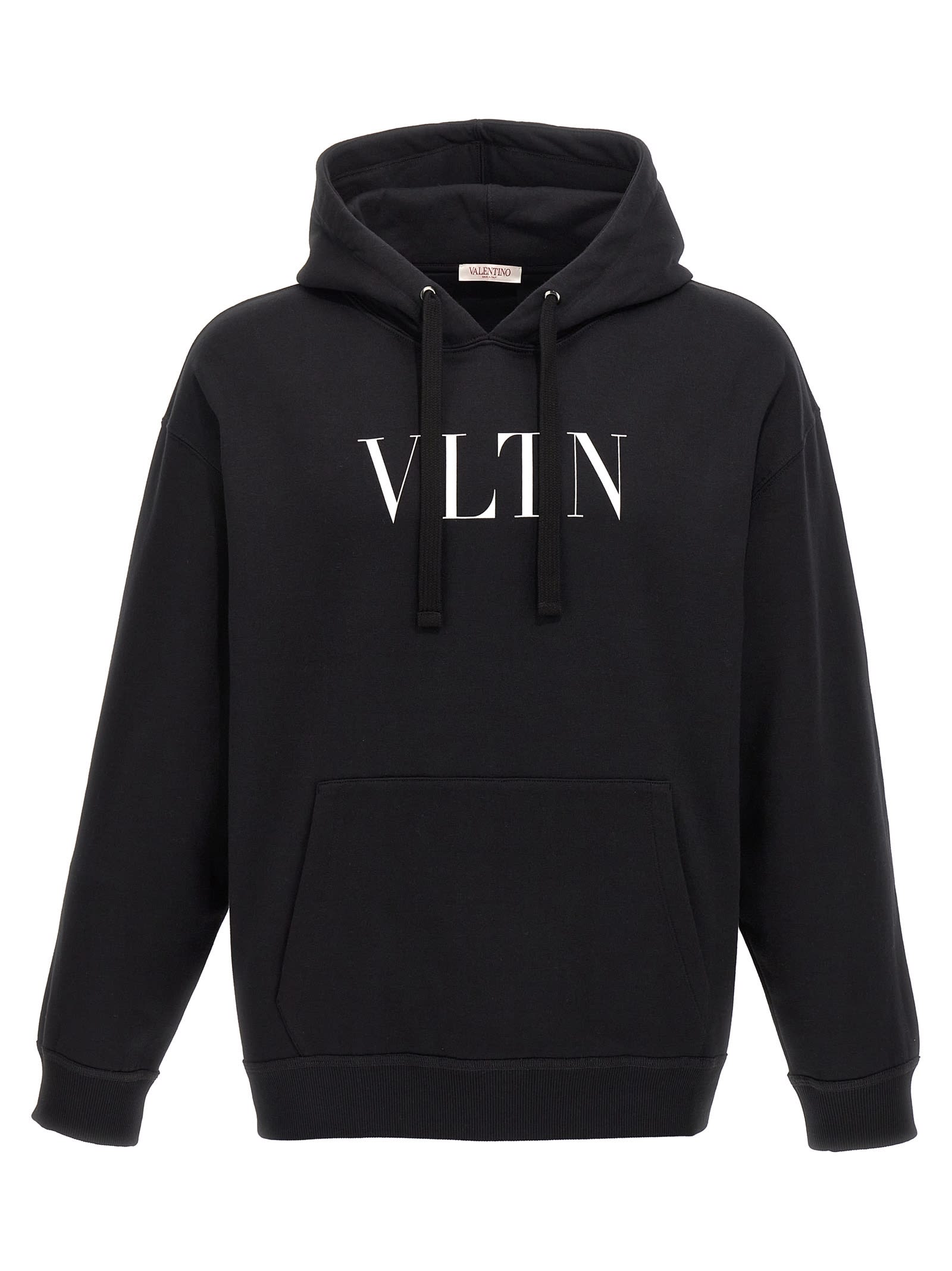 Shop Valentino Vltn Hoodie In White/black