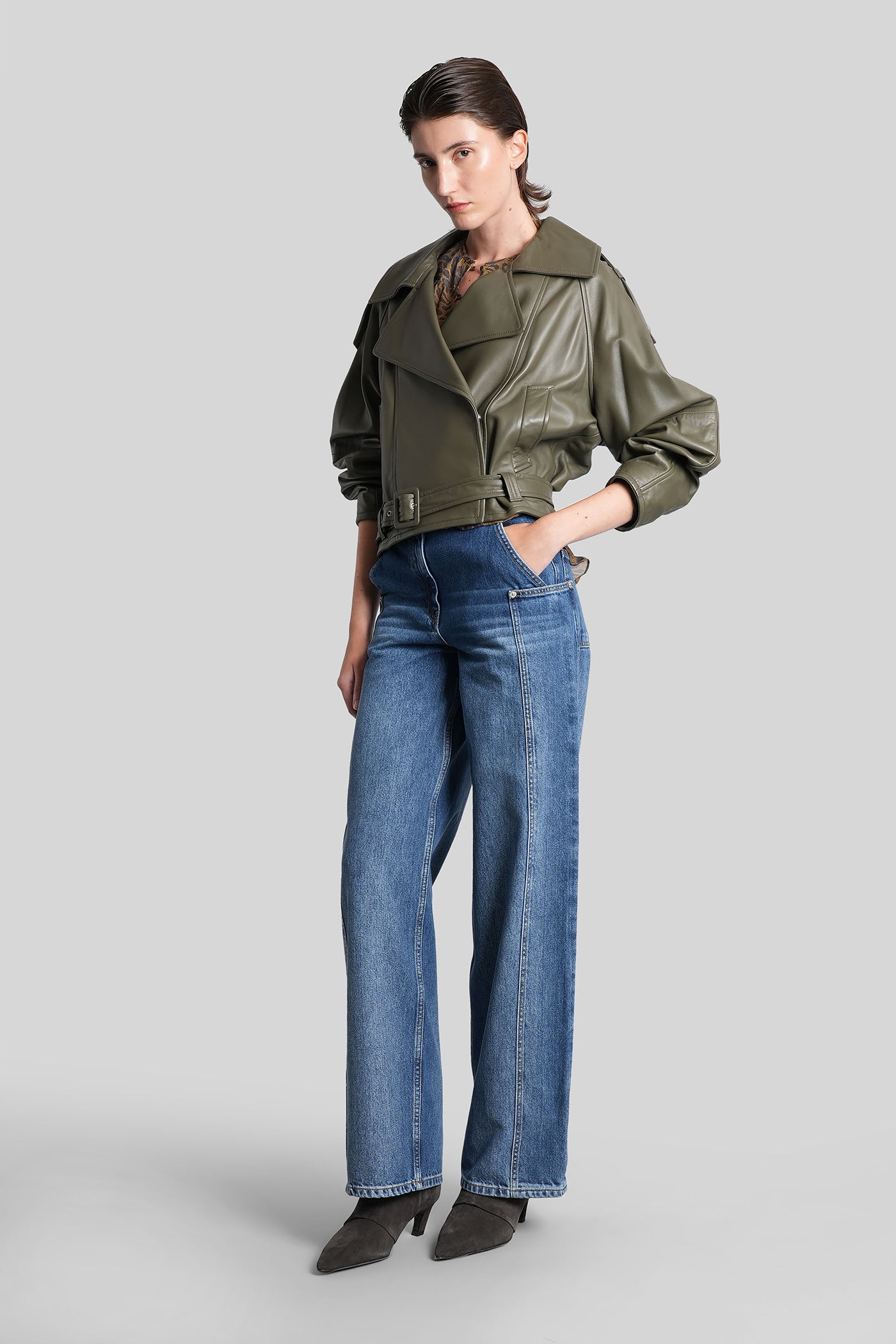 Iro Eimeo Jeans In Blue Cotton In Blue