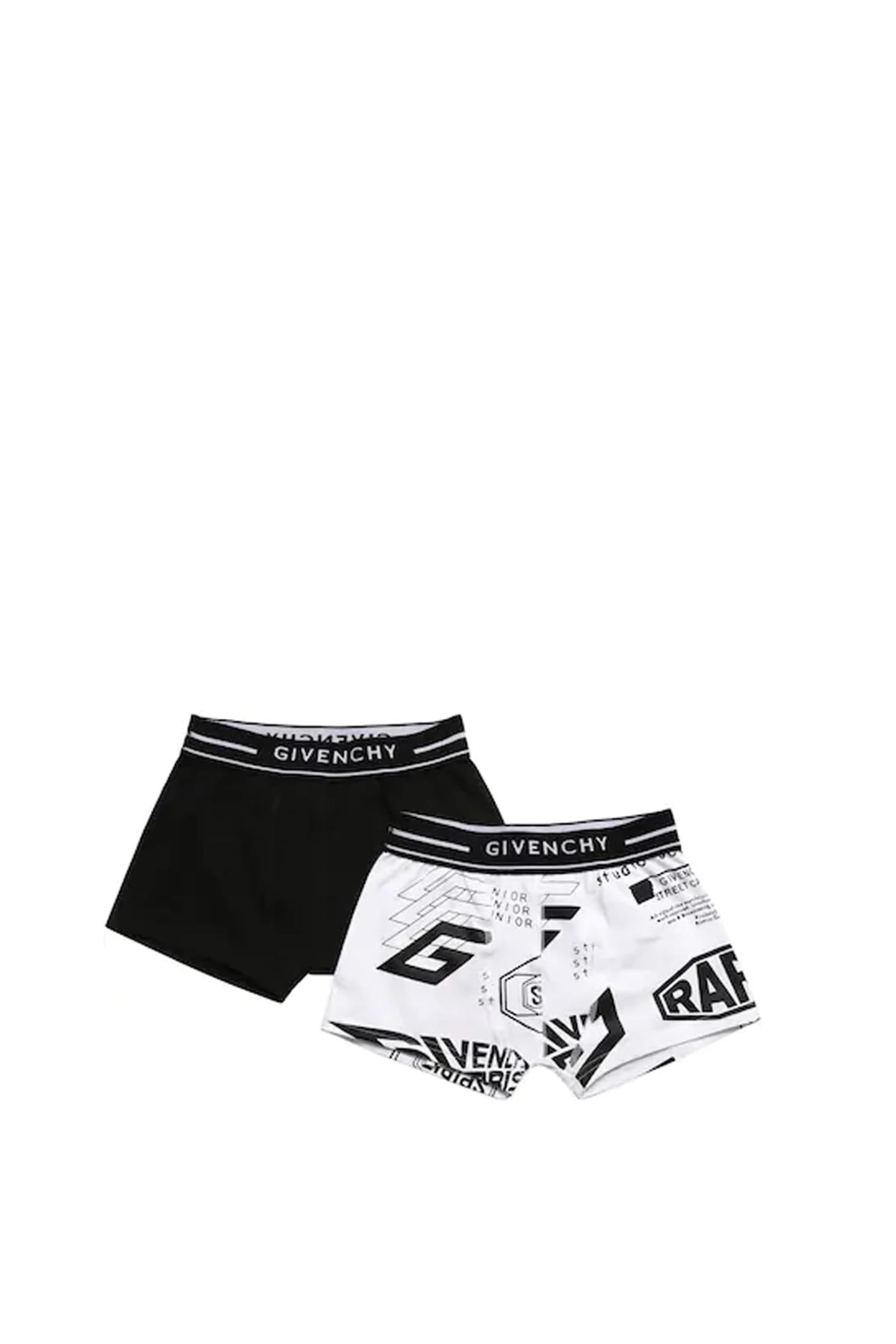 Givenchy Kids' Set Of Two Cotton Boxer Briefs In Multicolor