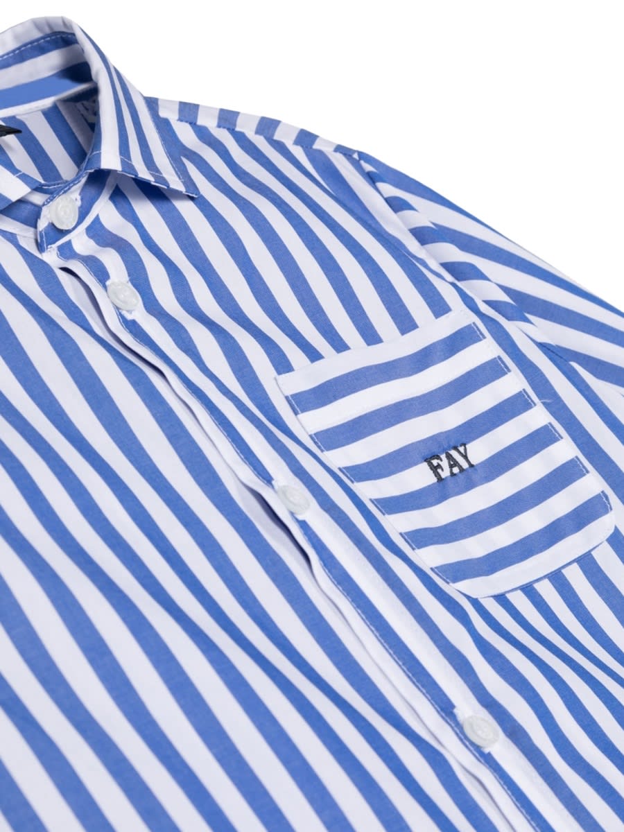 Fay Mc Stripes Shirt In Multicolour