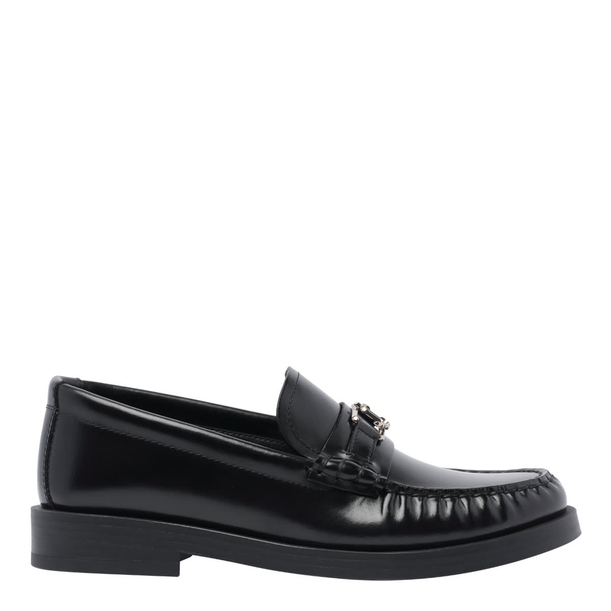 Shop Jimmy Choo Addie Loafers In Black