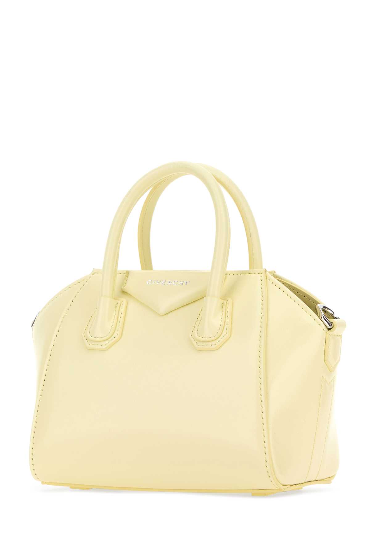 Givenchy Pastel Yellow Leather Toy Antigona Handbag In Softyellownaturalbeige