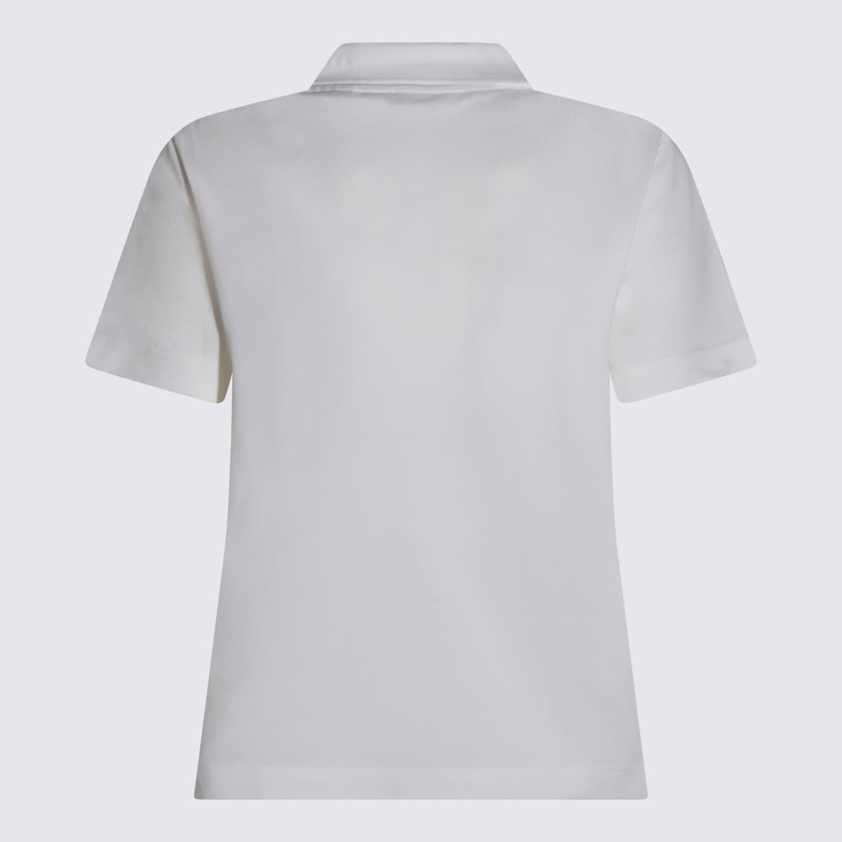 Burberry White Cotton Polo Shirt