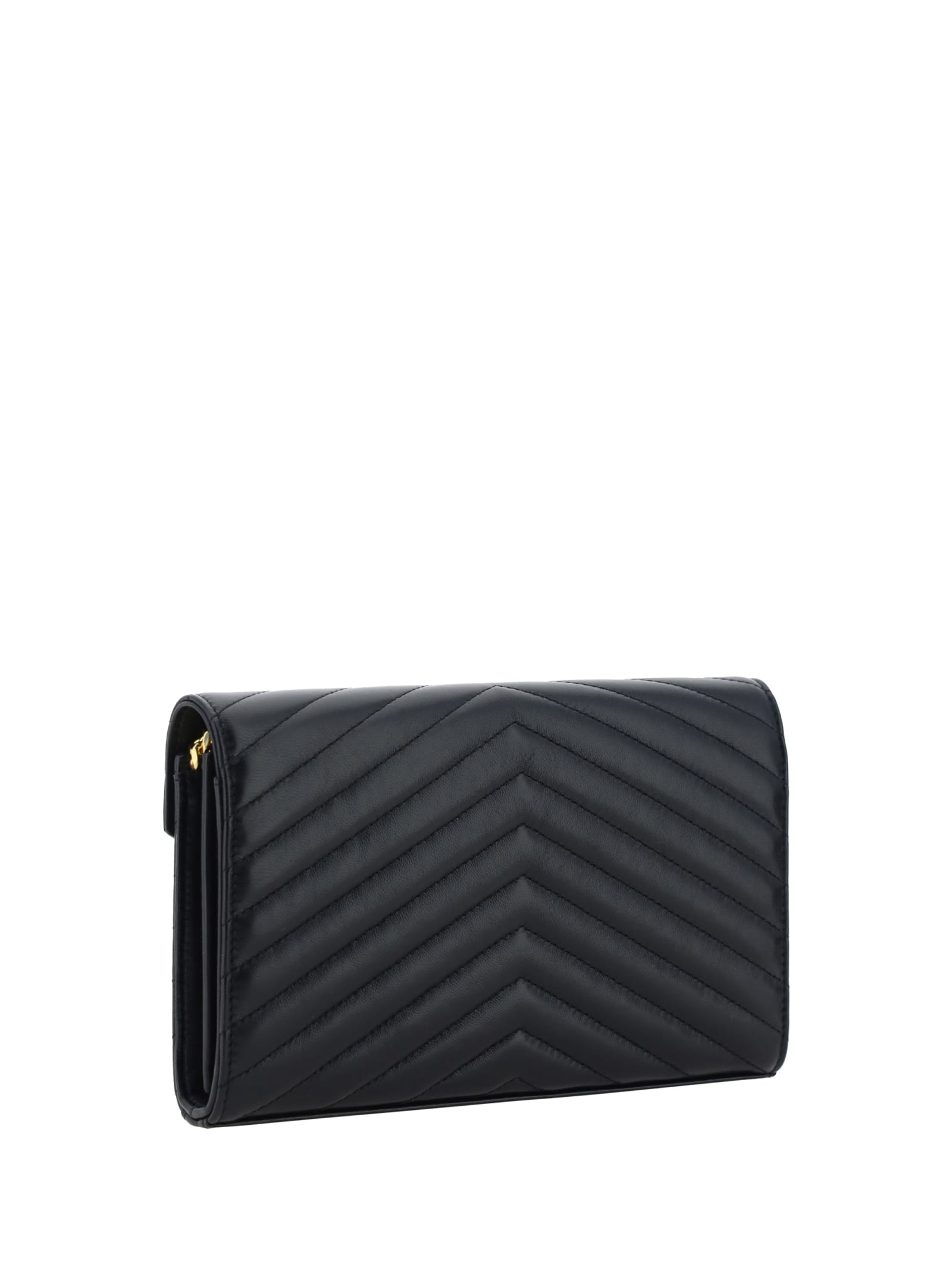 Saint Laurent Monogram Wallet In Black