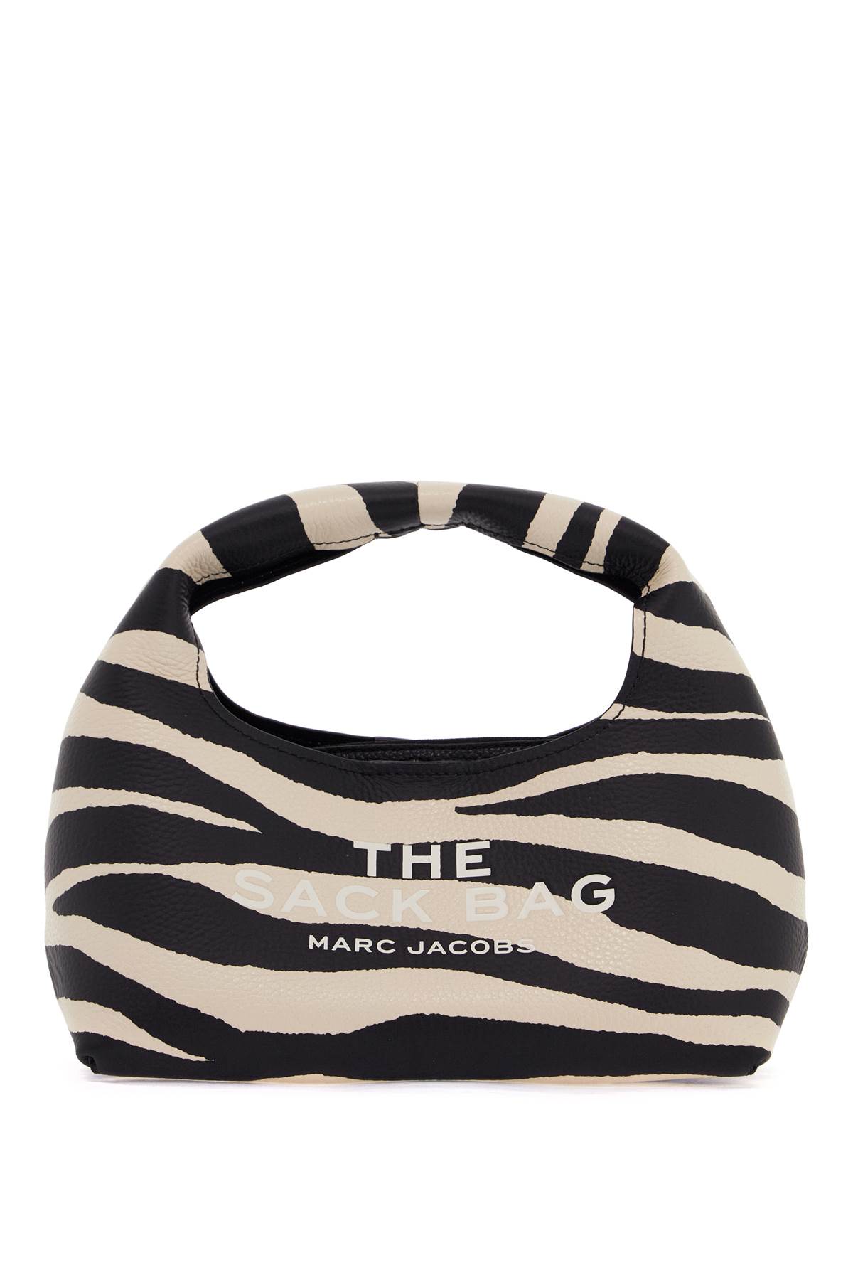 Shop Marc Jacobs The Zebra Leather Mini Sack Bag In Black/white (black)