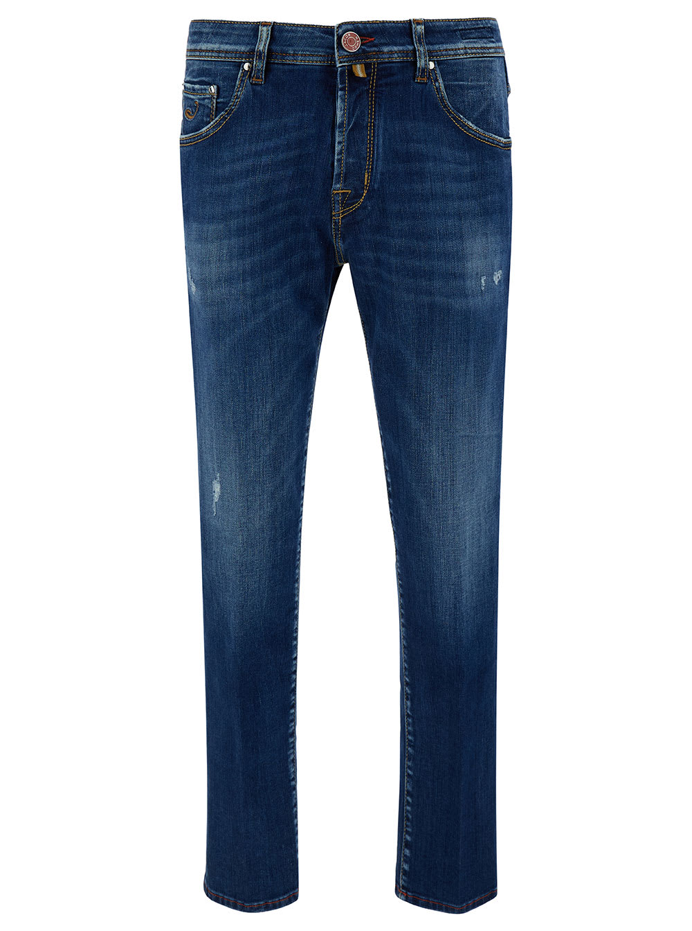 Jacob Cohen Blue Slim Jeans In In Cotton Blend In Blu