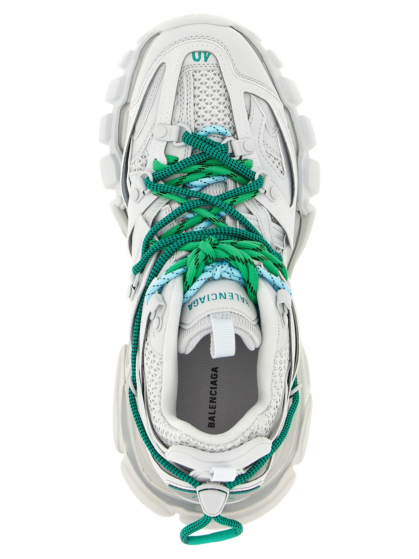 Balenciaga Track Trail Laces Sneakers Gray In White