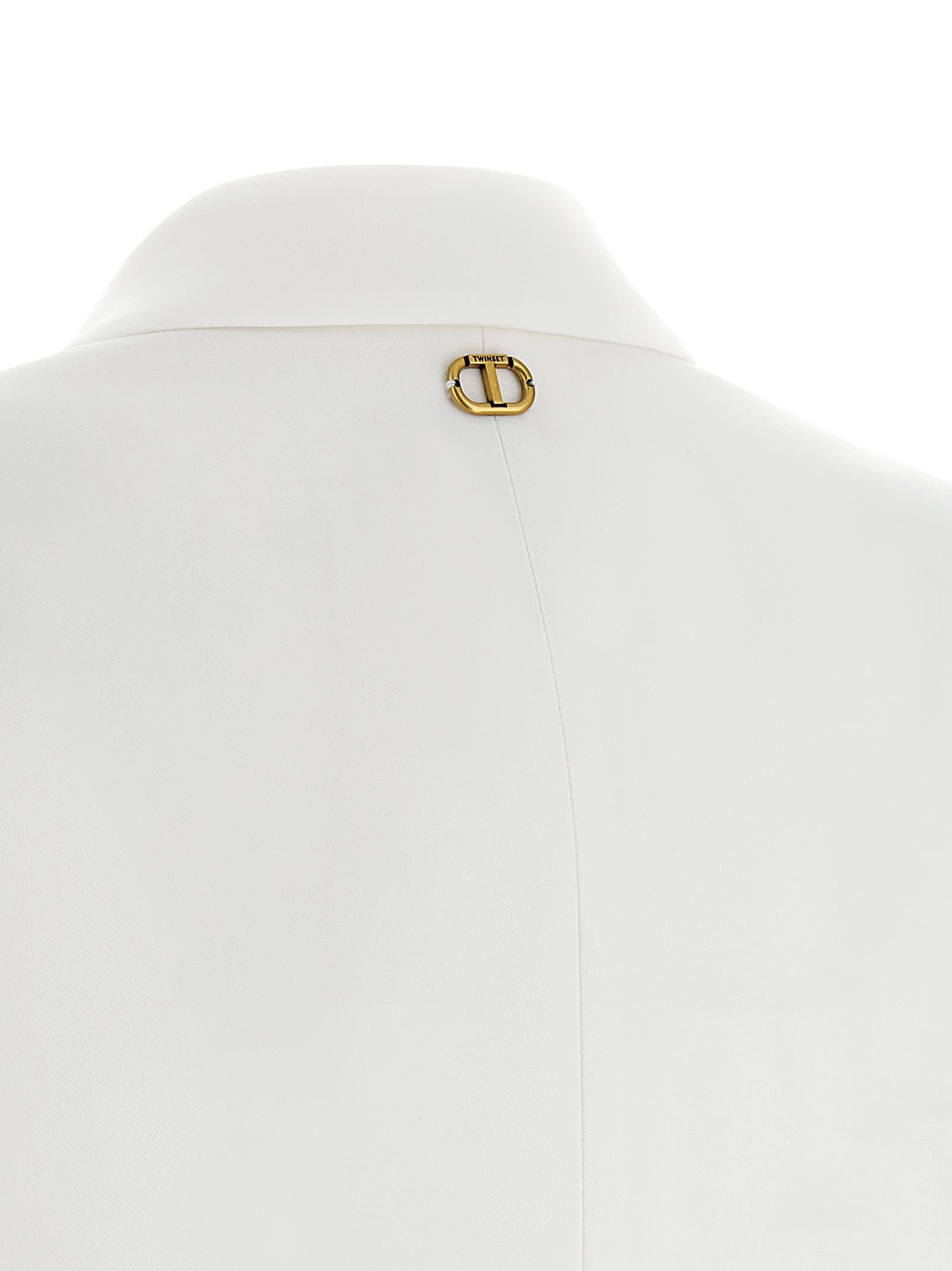 Twinset Cape Sleeve Blazer In White