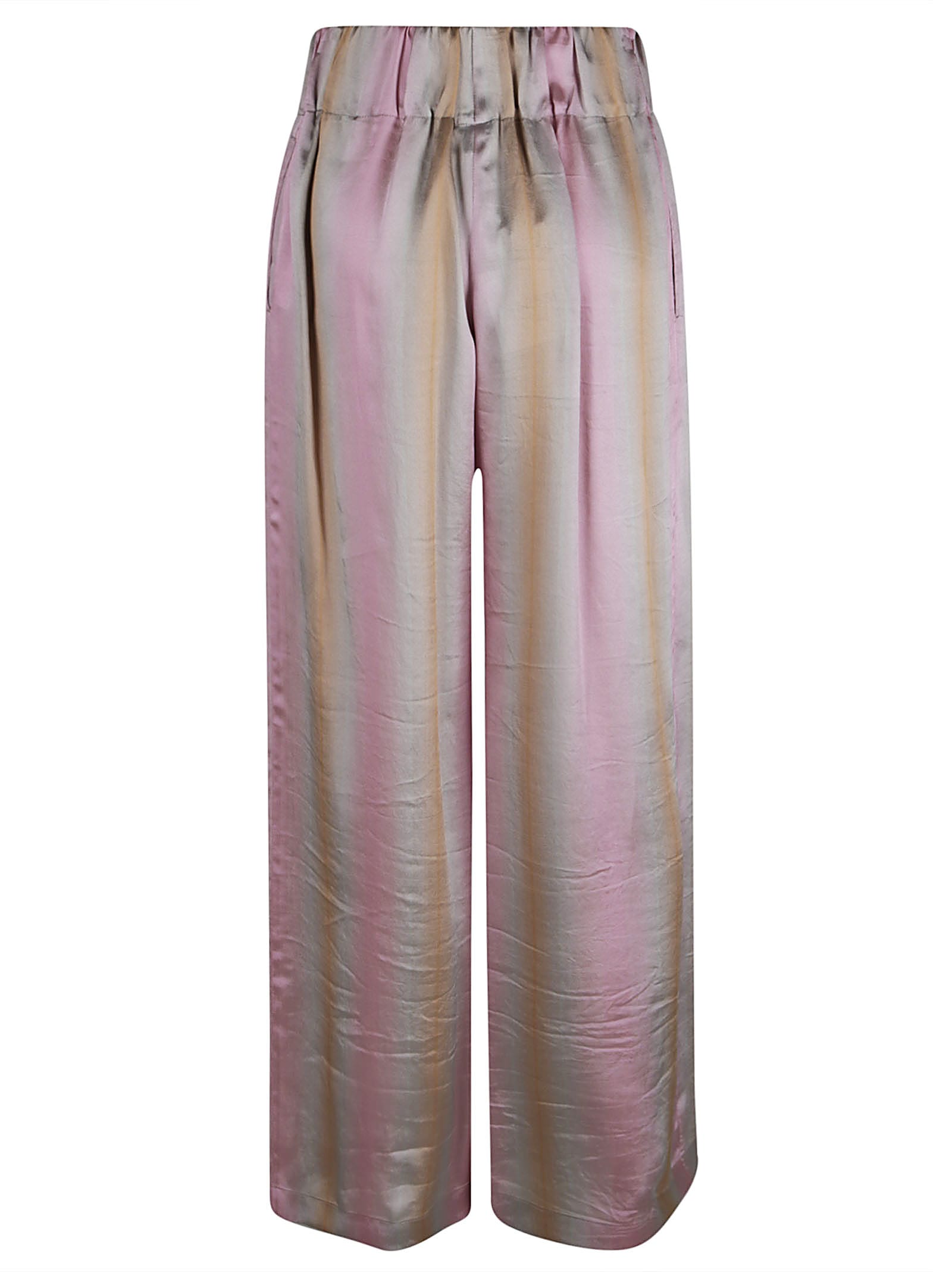 Shop Aspesi High Straight Waist Trousers In Multicolor