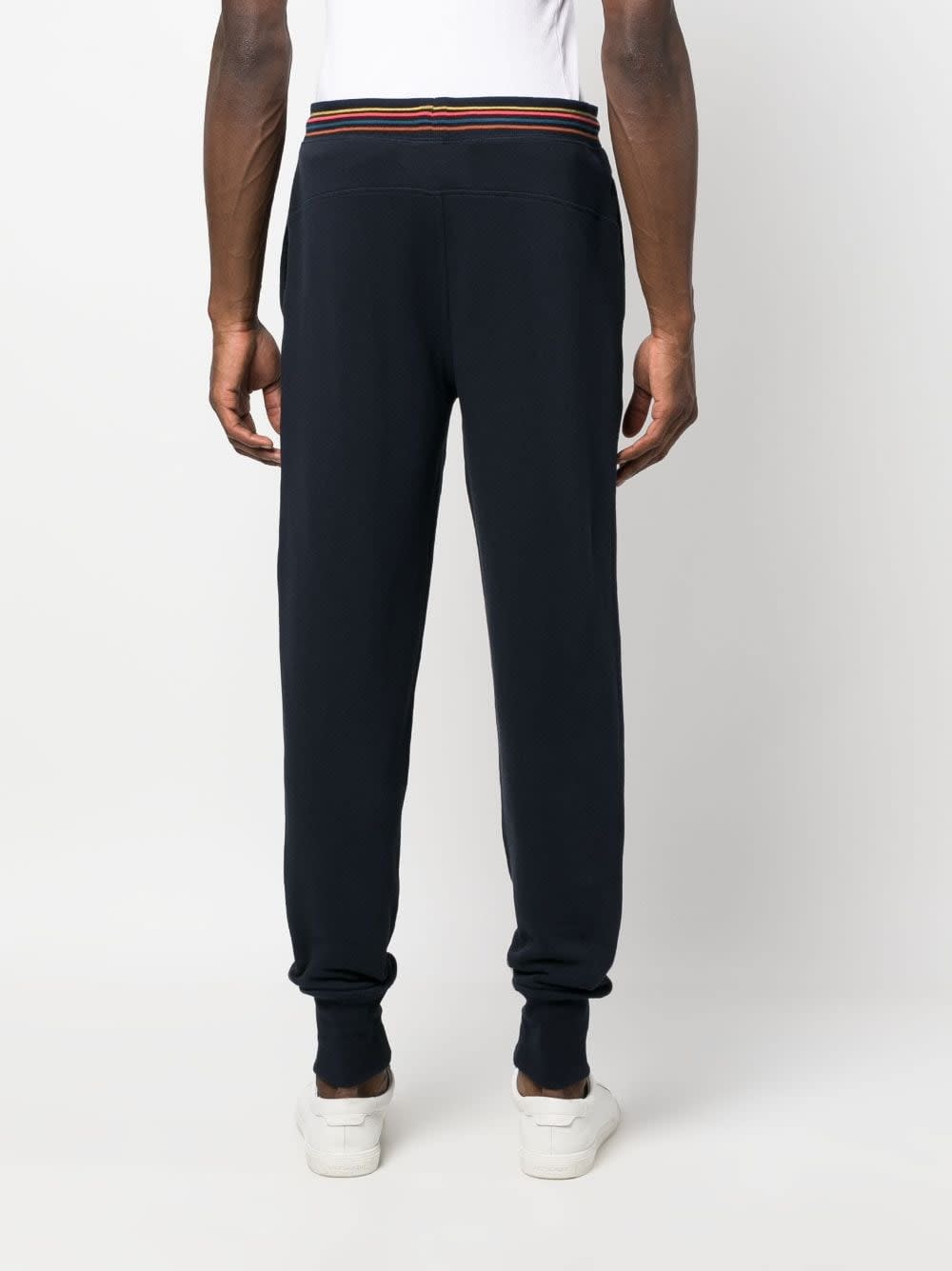 Paul Smith Men Signature Stripe Cotton Sweatpants In Blue