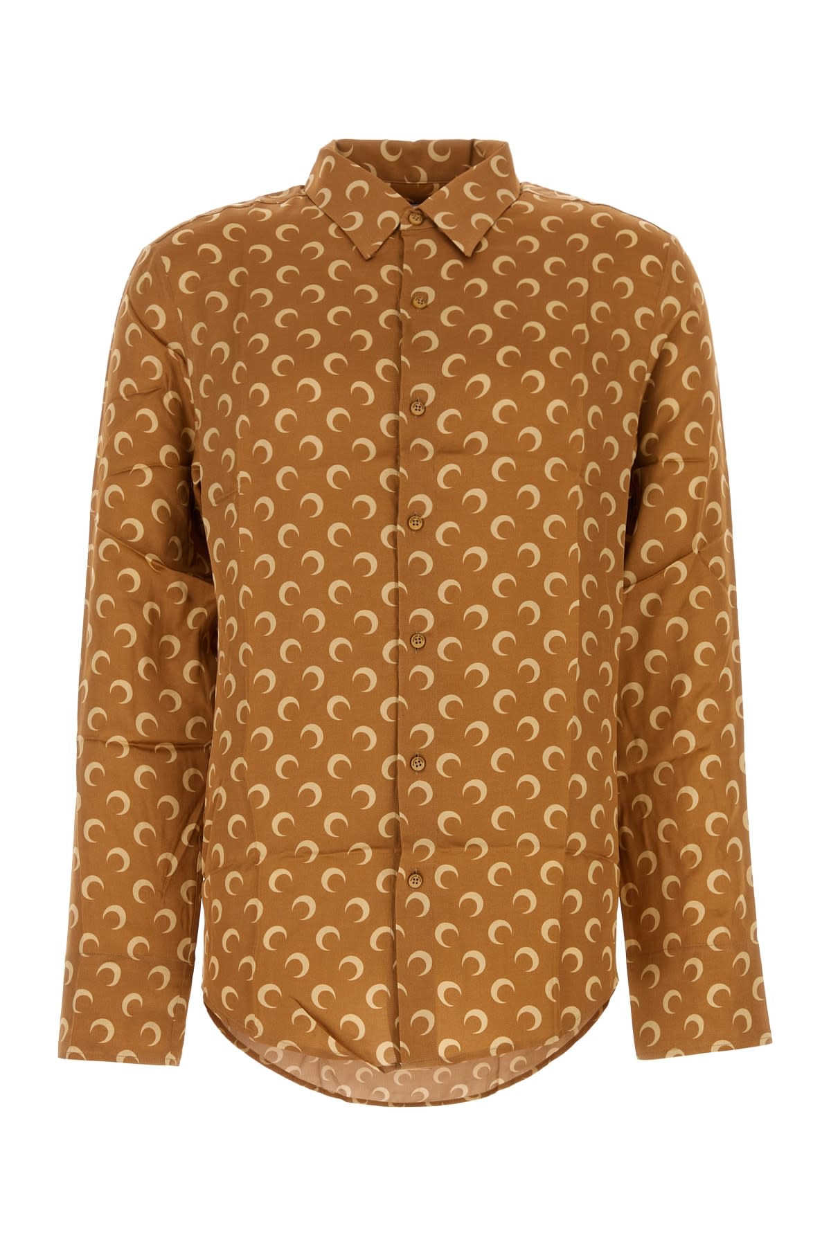 Moon Printed Flou Button Up Shirt