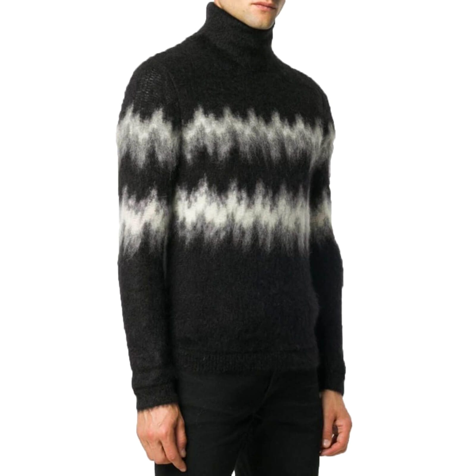 Shop Saint Laurent Turtleneck Sweater In Black