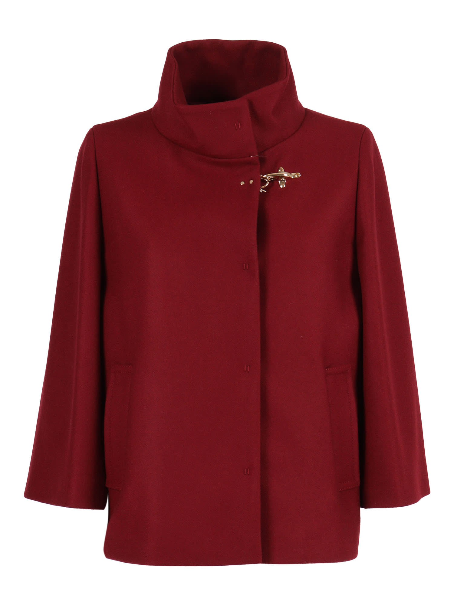 Fay Lined Cape With Hook In Red