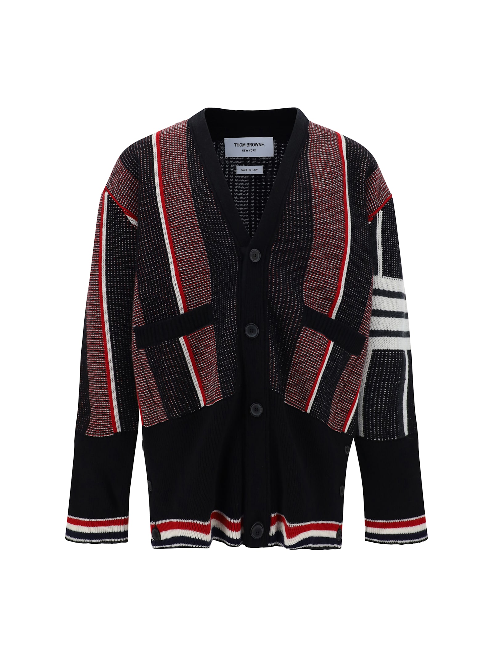 Shop Thom Browne Cardigan In 001