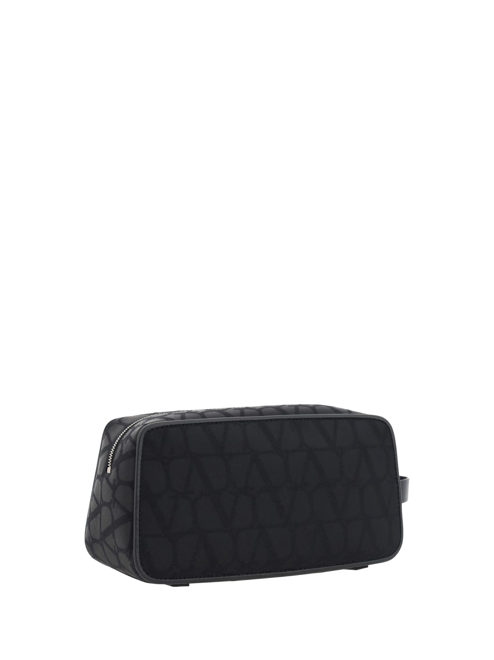 Valentino Iconographe Textured Fabric Tote Bag In Black