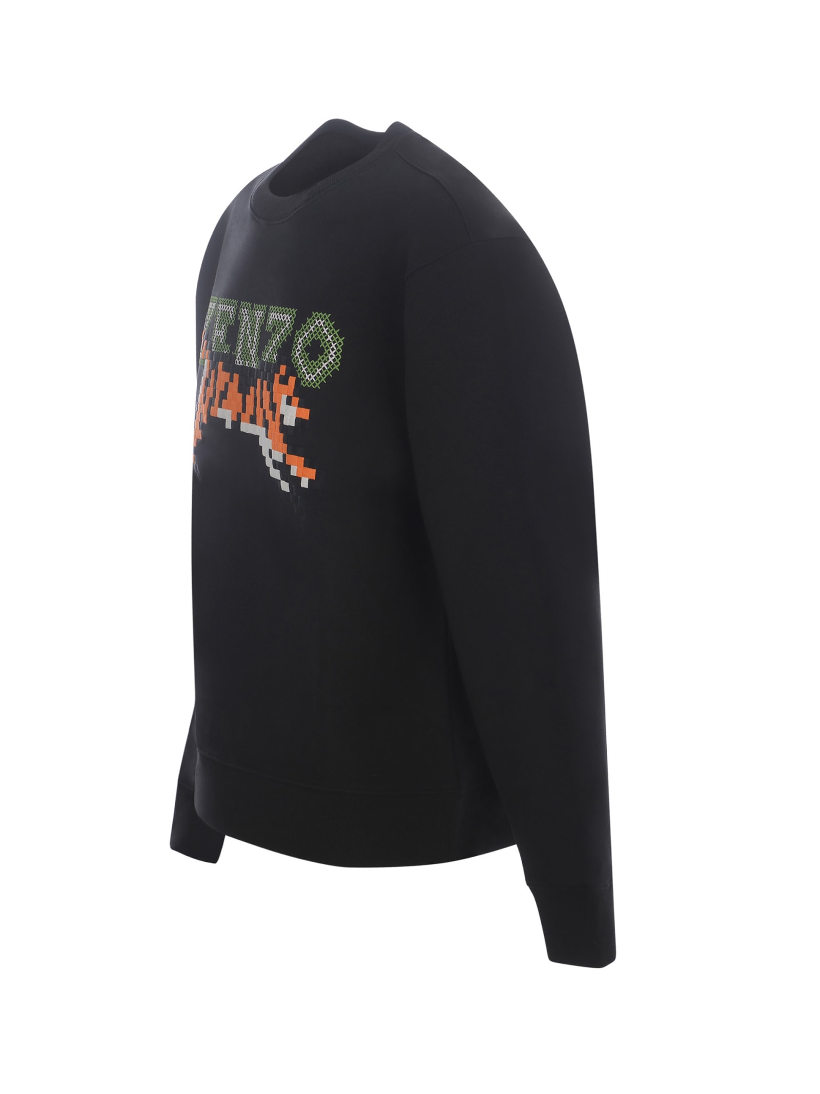 Shop Kenzo Sweatshirt  In Cotton In Nero