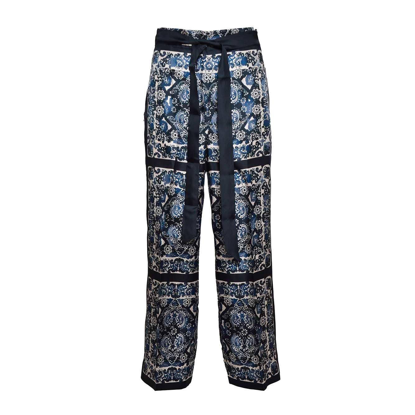 Shop 's Max Mara All-over Printed Drawstring Pants In Blue