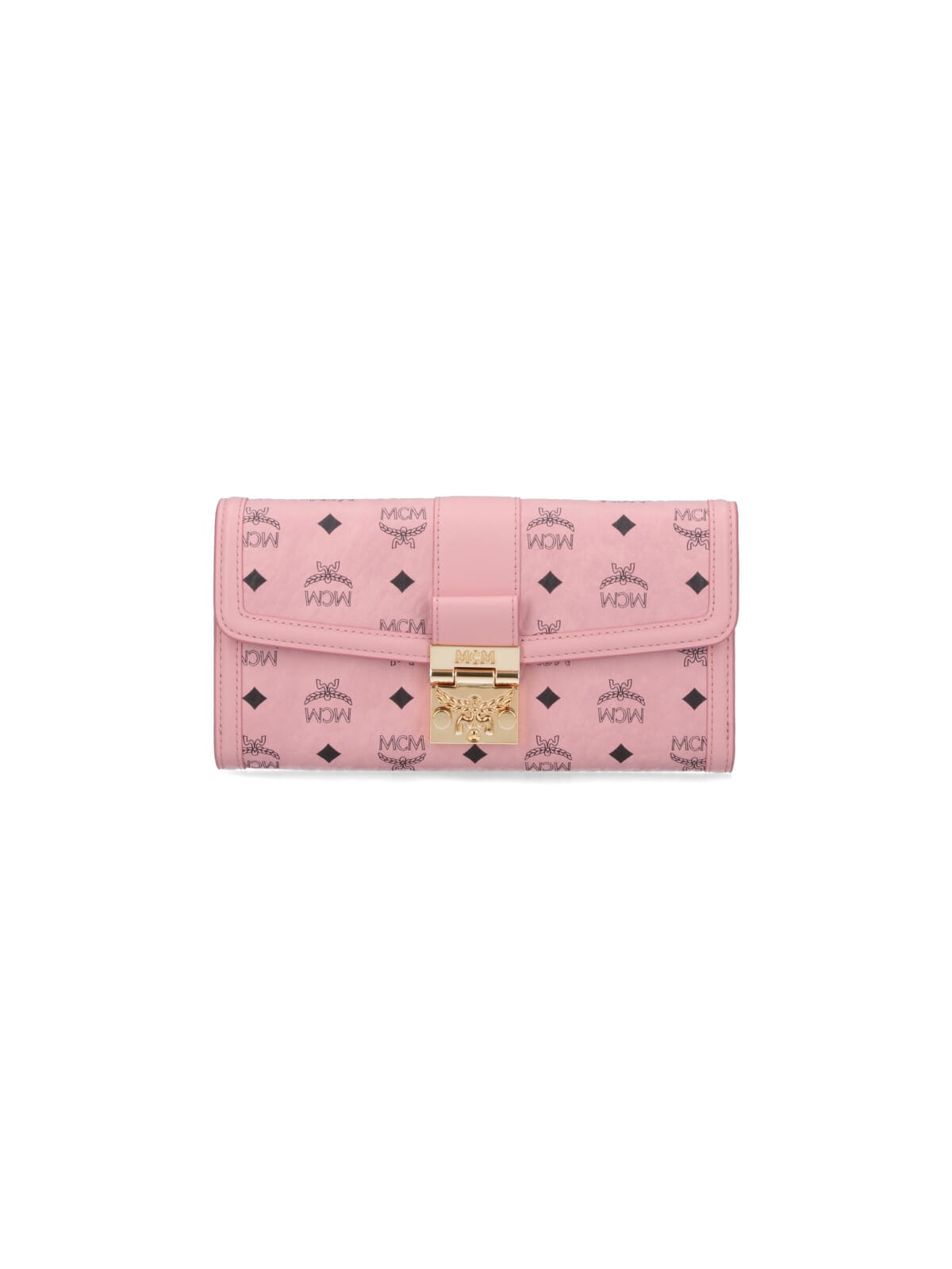 Mcm Gold-tone Hardware Wallets With Timeless Style In Pink