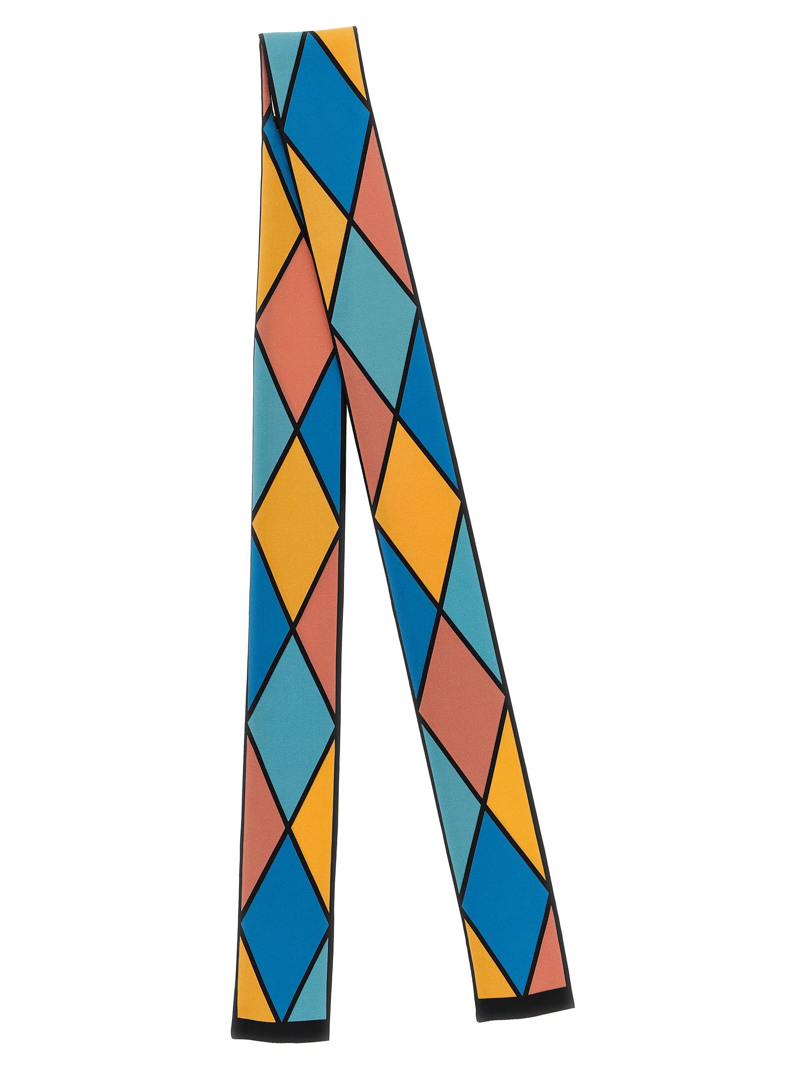 Valentino Diamond Print Scarf In Multi