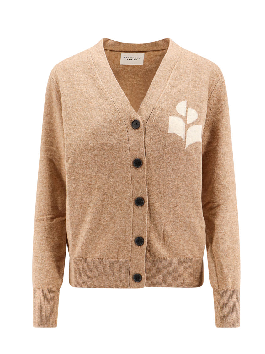 Shop Marant Etoile Cardigan In Beige