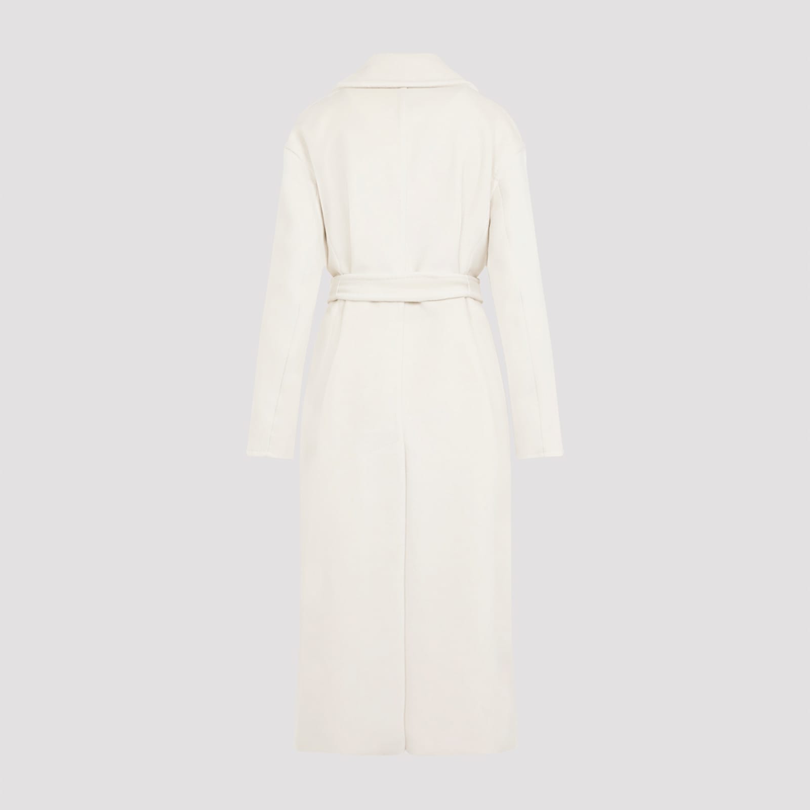 Shop Max Mara Fragore Orsetto Biver Coat In Bianco