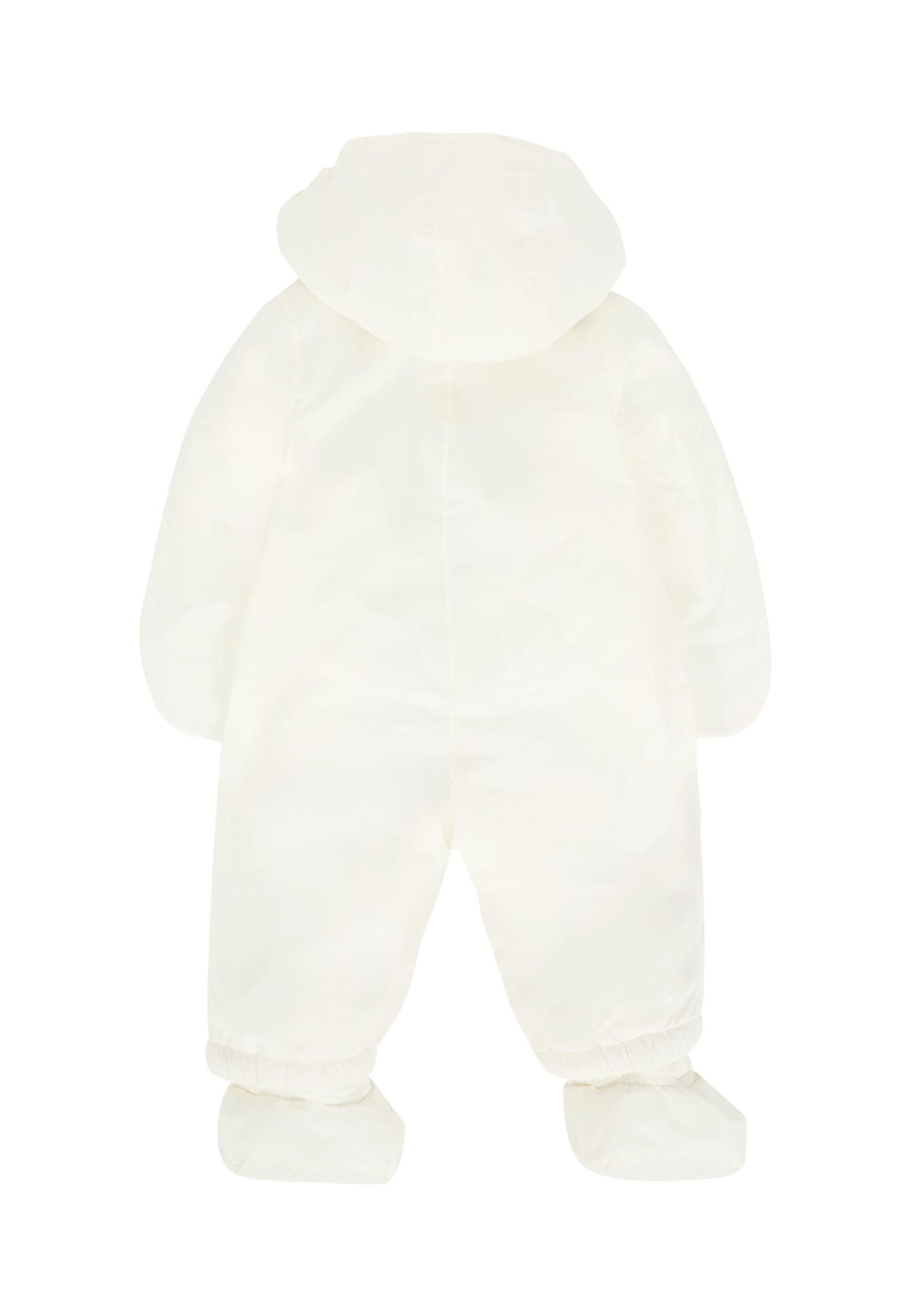 K-way White Down Jacket For Babykids With Logo In White