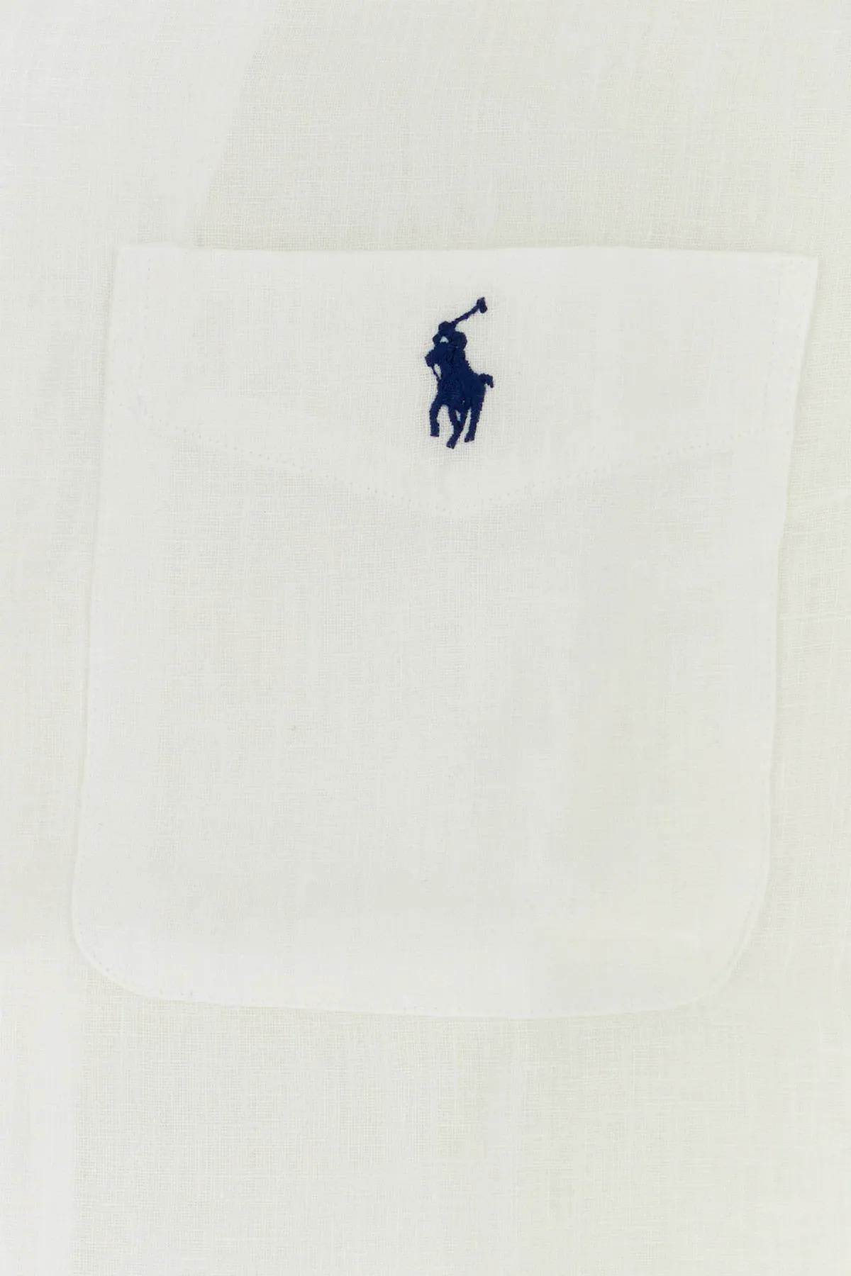 Shop Ralph Lauren White Linen Shirt
