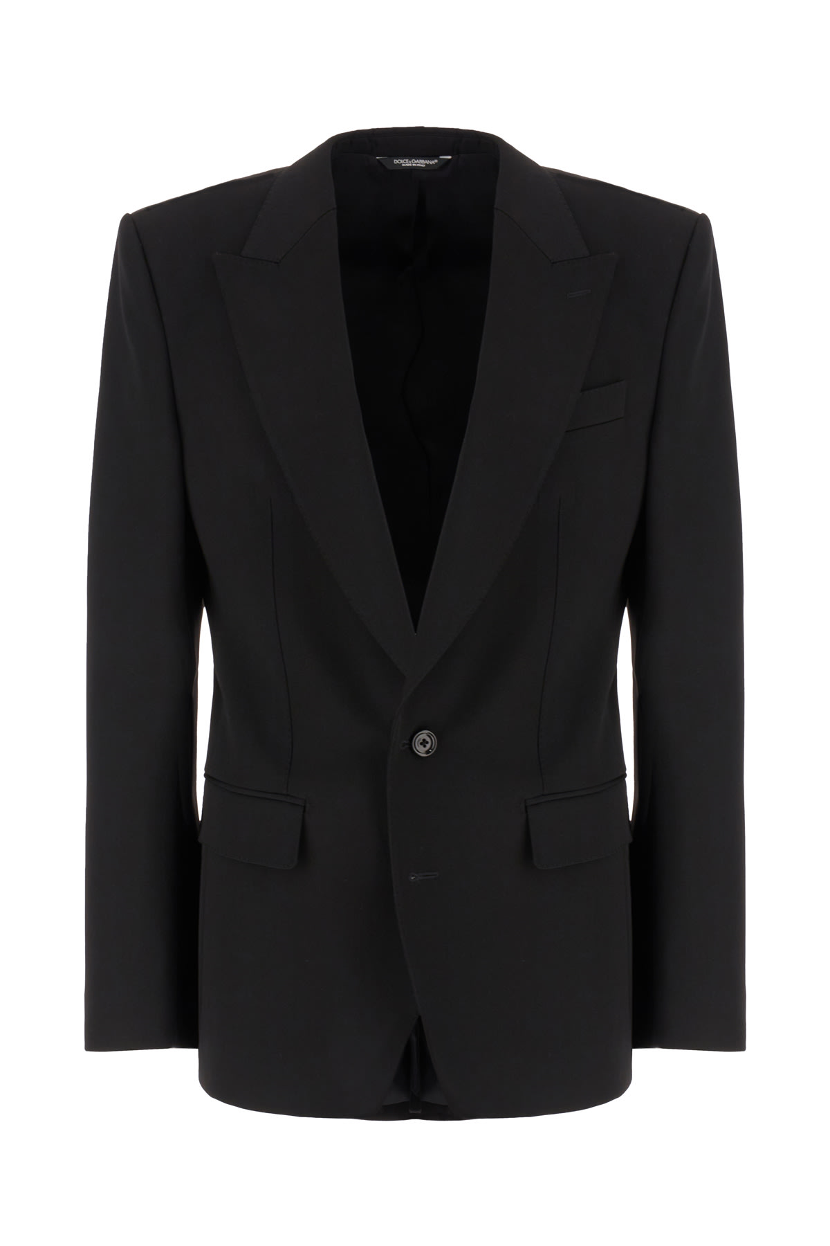 Shop Dolce & Gabbana Black Wool Blazer In N0000