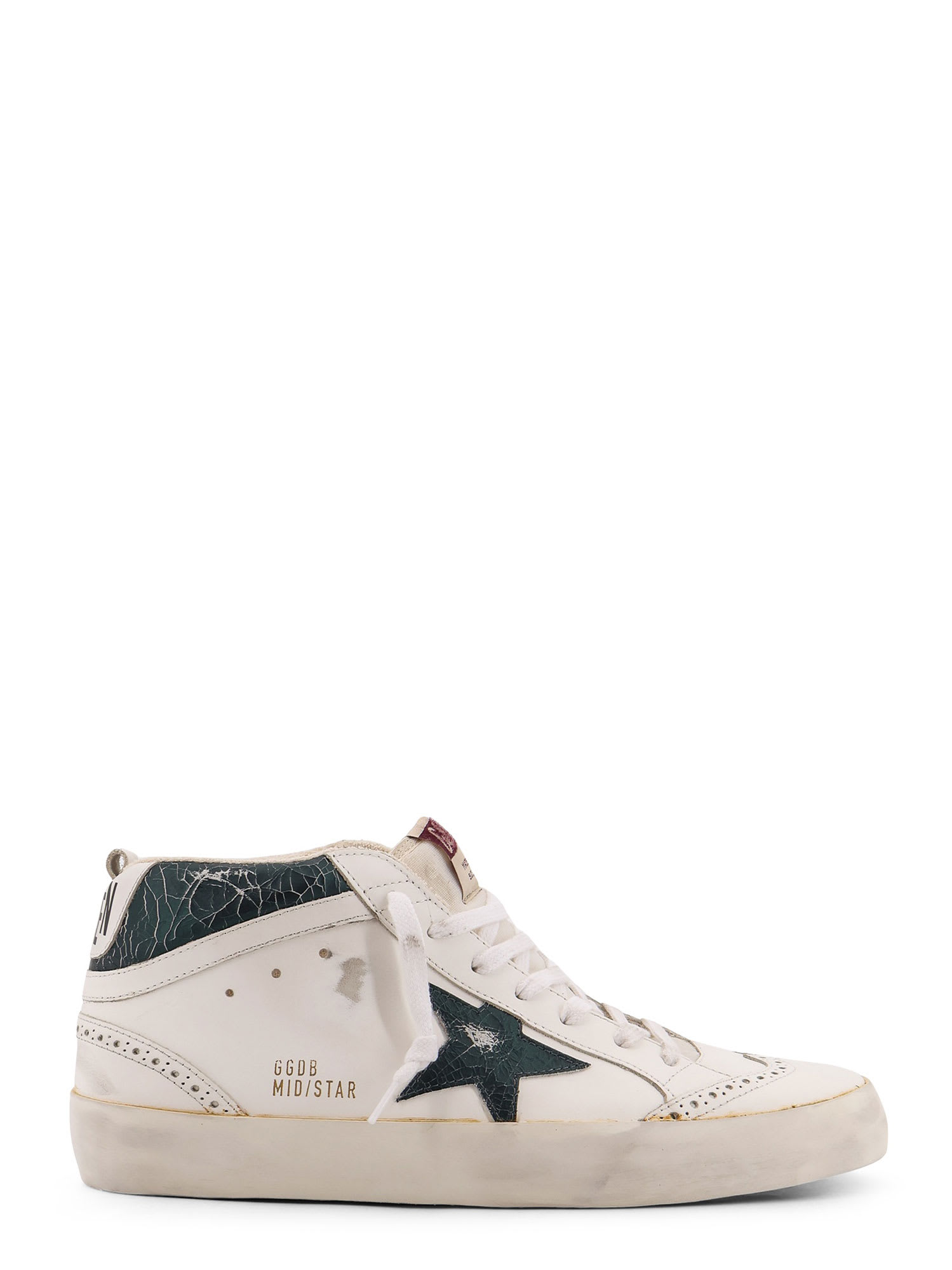 Mid Star Double Quarter High-top Leather Sneakers