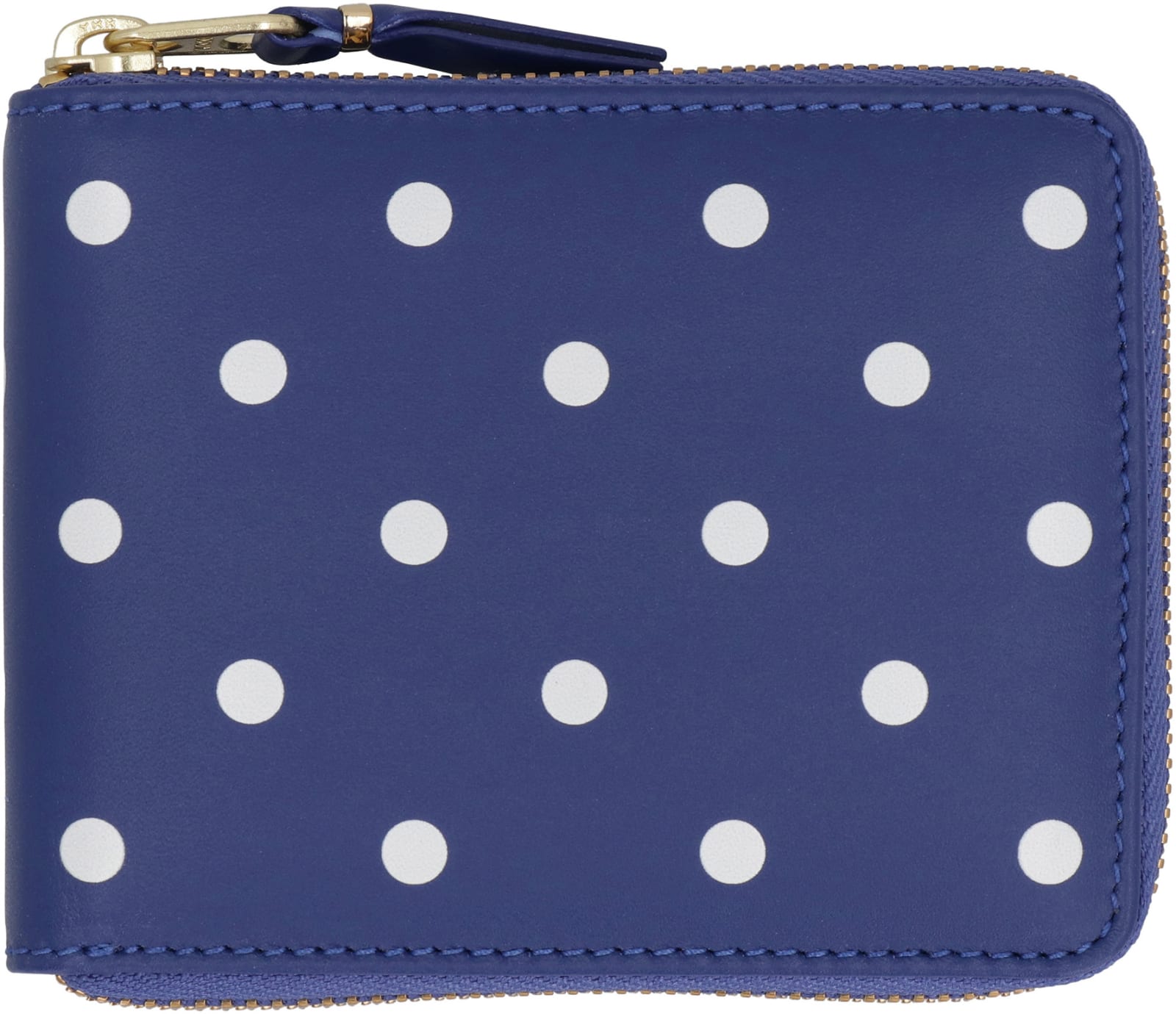 Shop Comme Des Garçons Leather Wallet In Blue