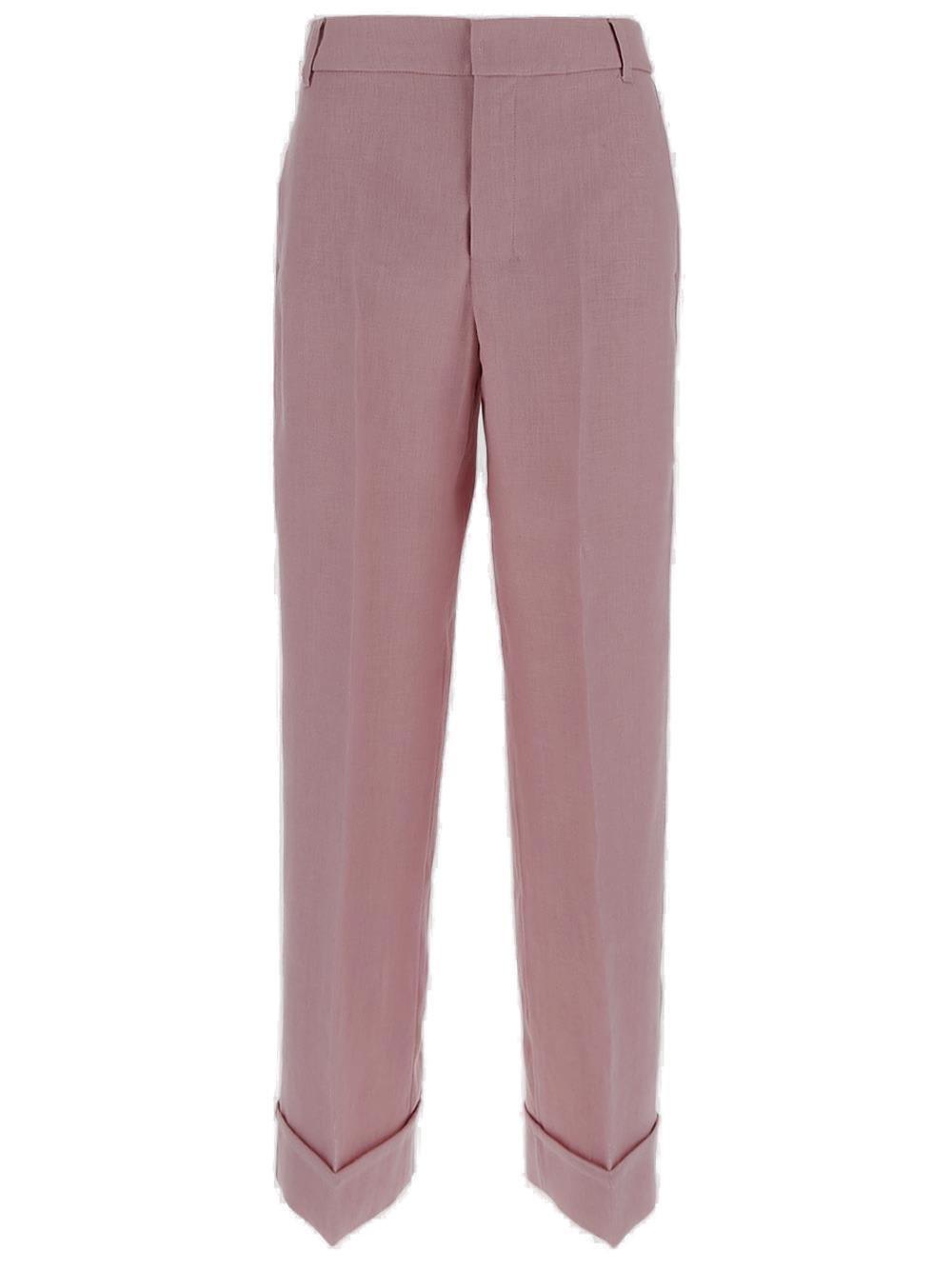 Shop 's Max Mara High Waist Straight Leg Pants In Pink