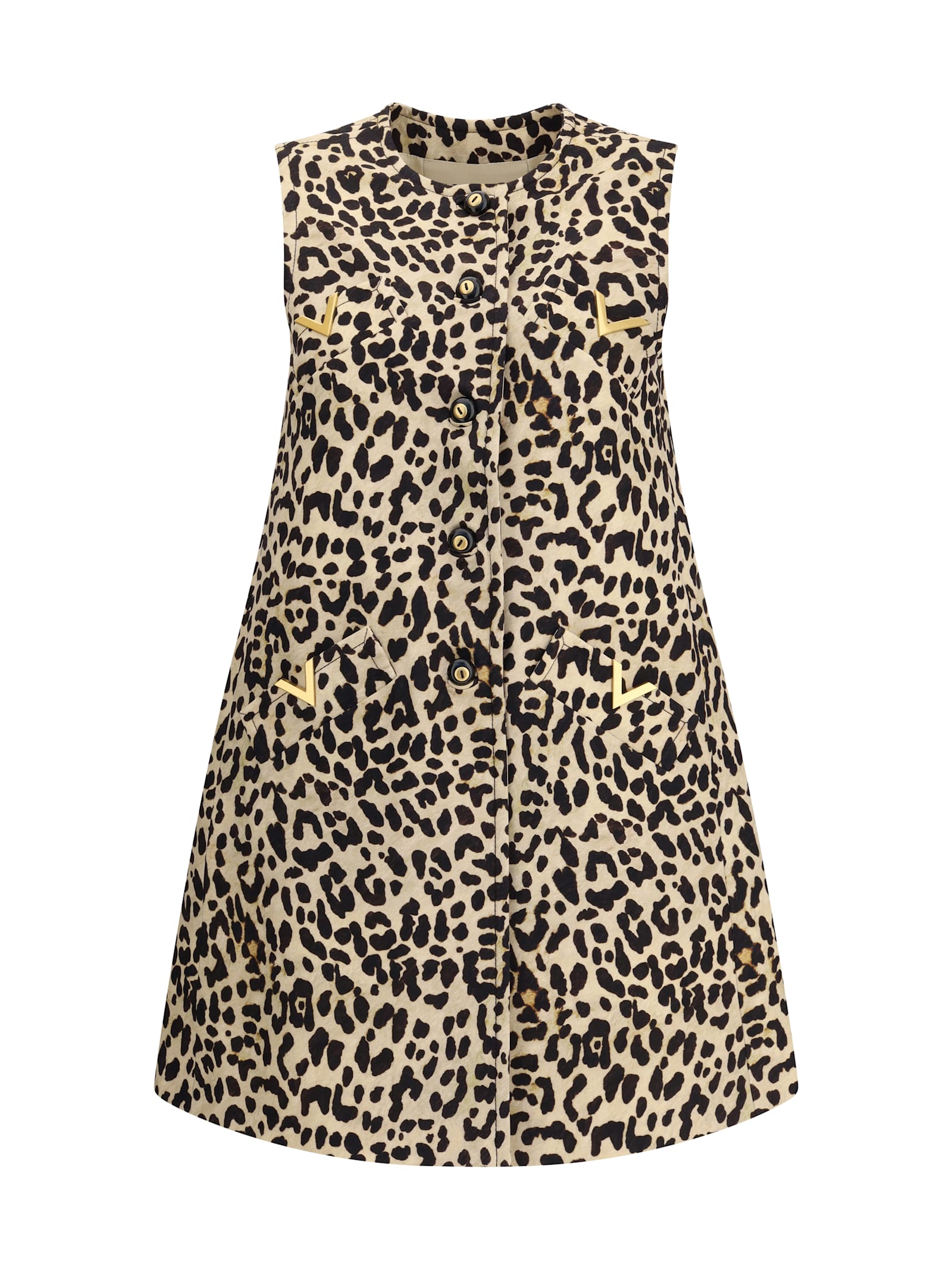 Valentino Leopard-print Long Vest