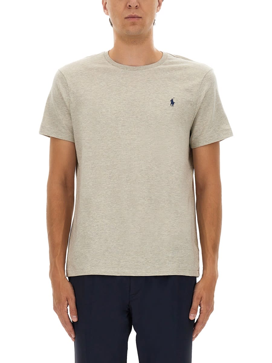 Polo Ralph Lauren Cotton T-shirt In Gray