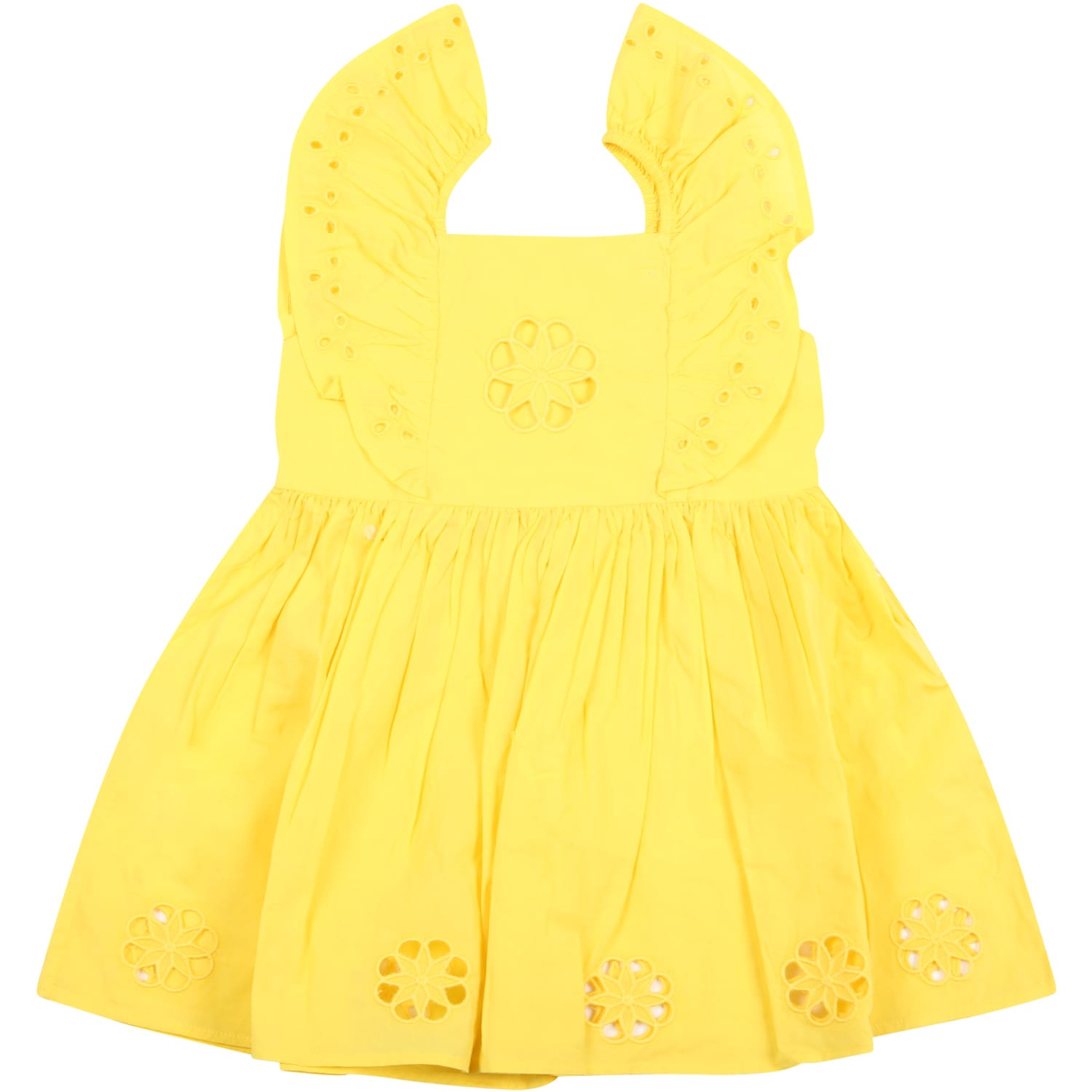 Stella McCartney Kids Yellow Dress For Baby Girl