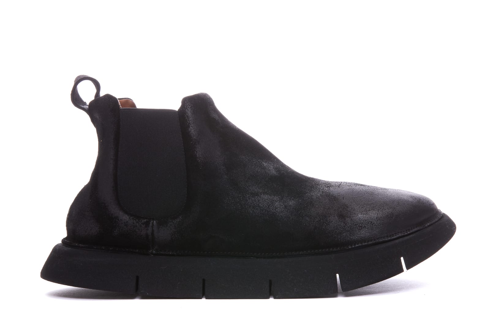 Marsèll Marsell Reversed Leather 'intagliata' Beatles Boots In Black