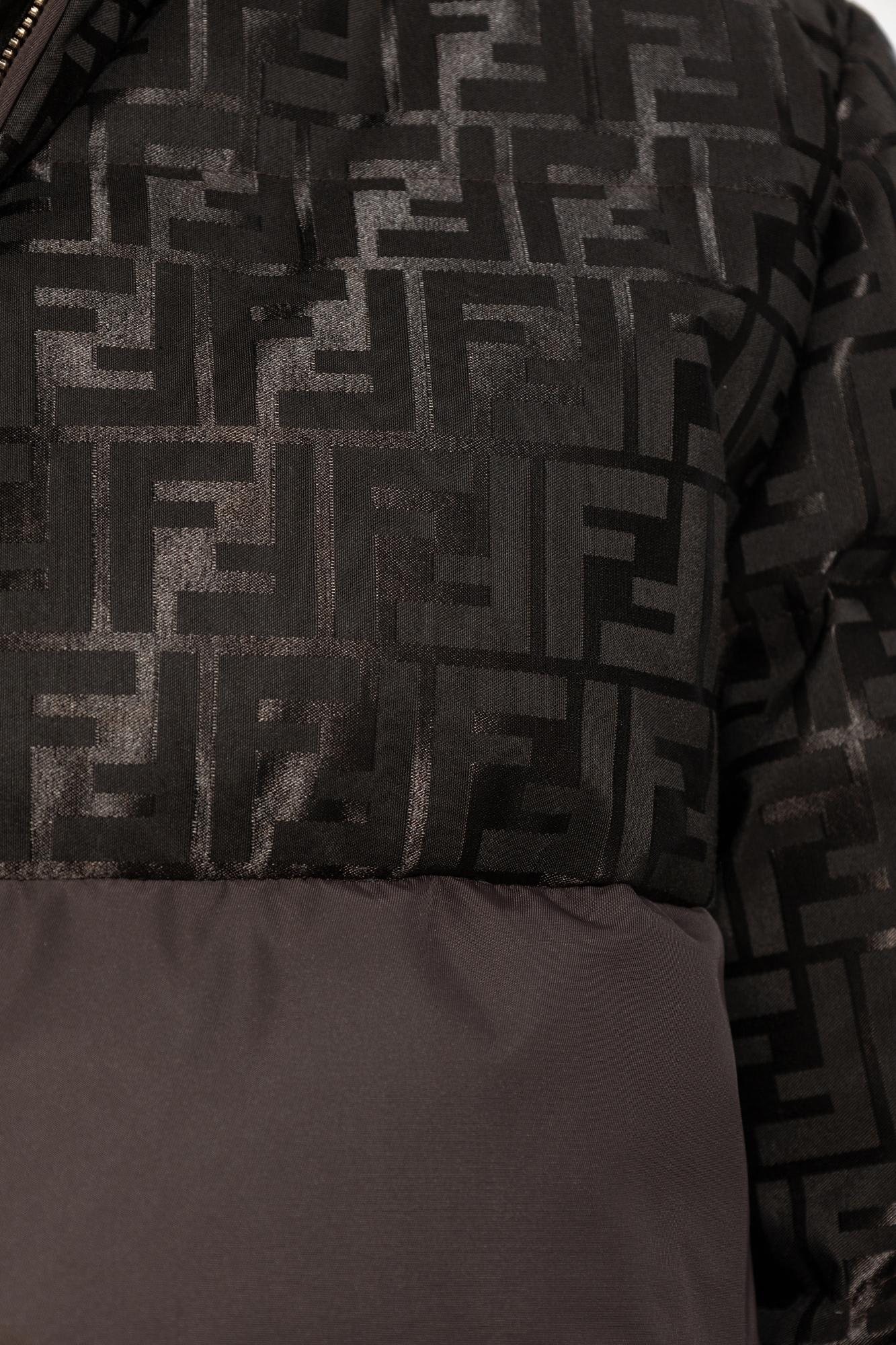 Fendi Down Jacket With Hood In Brown