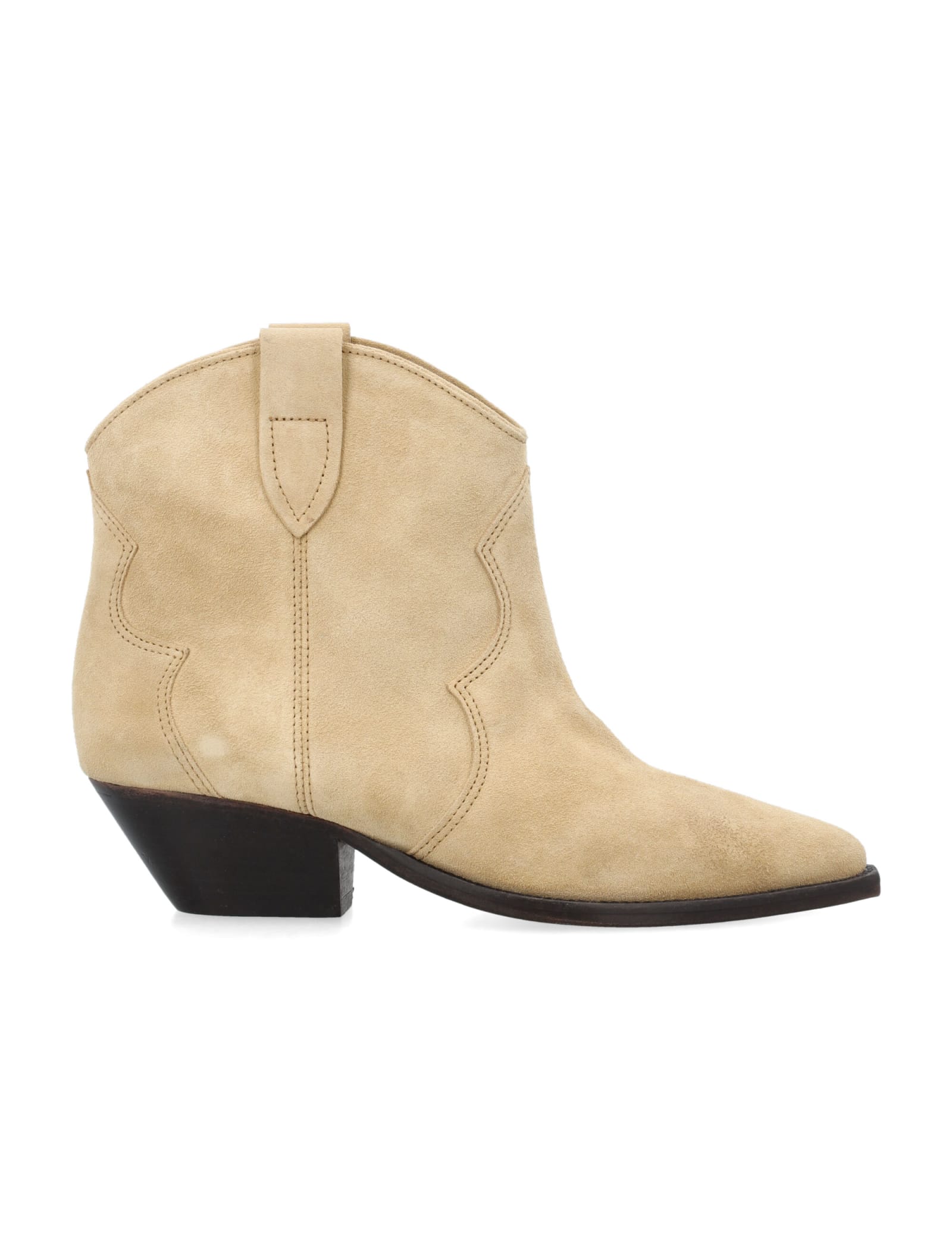 Shop Isabel Marant Dewina Suede Boots In Beige