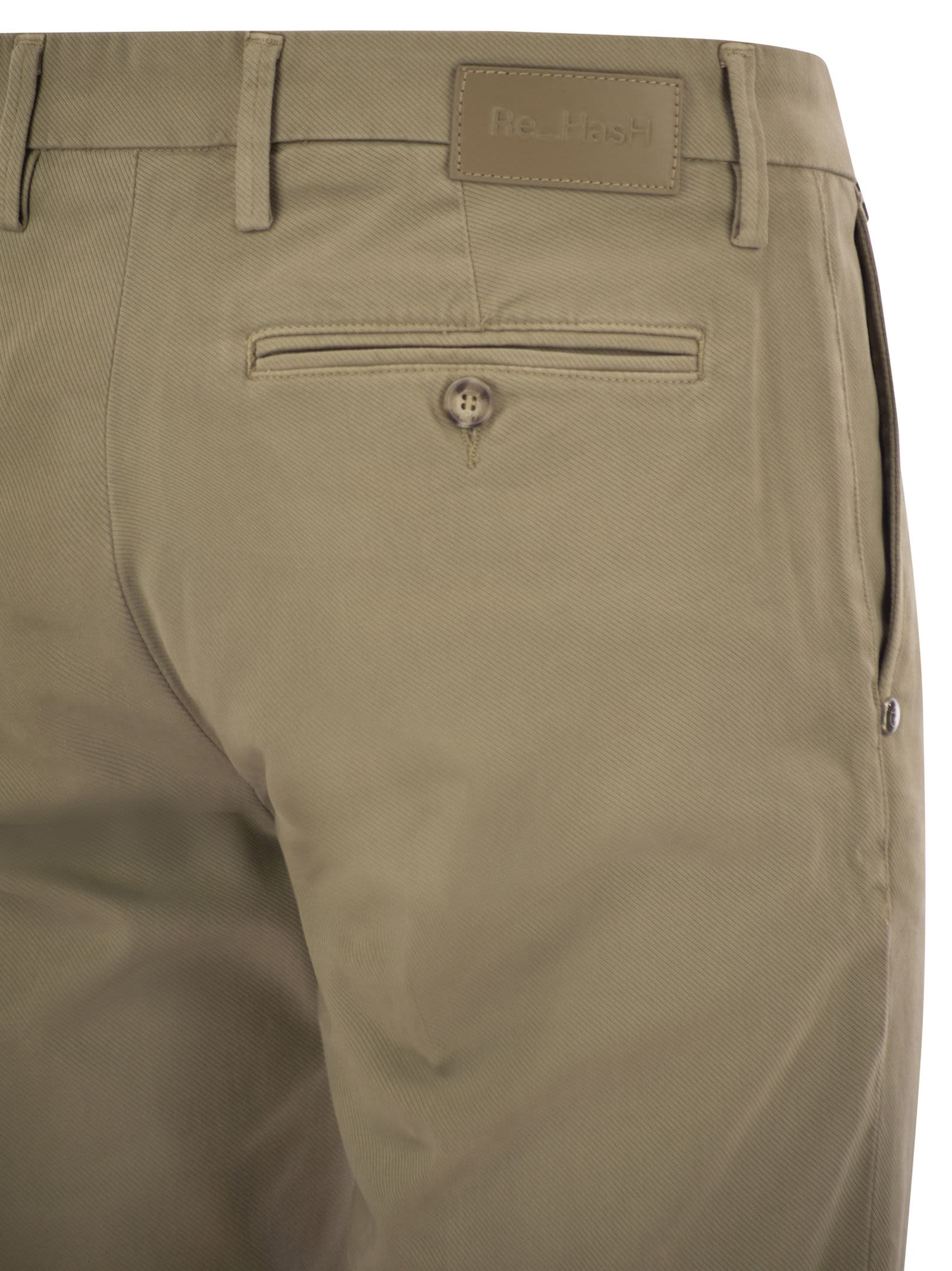 Re-hash Mucha - Stretch Cotton And Lyocell Chino In Gray