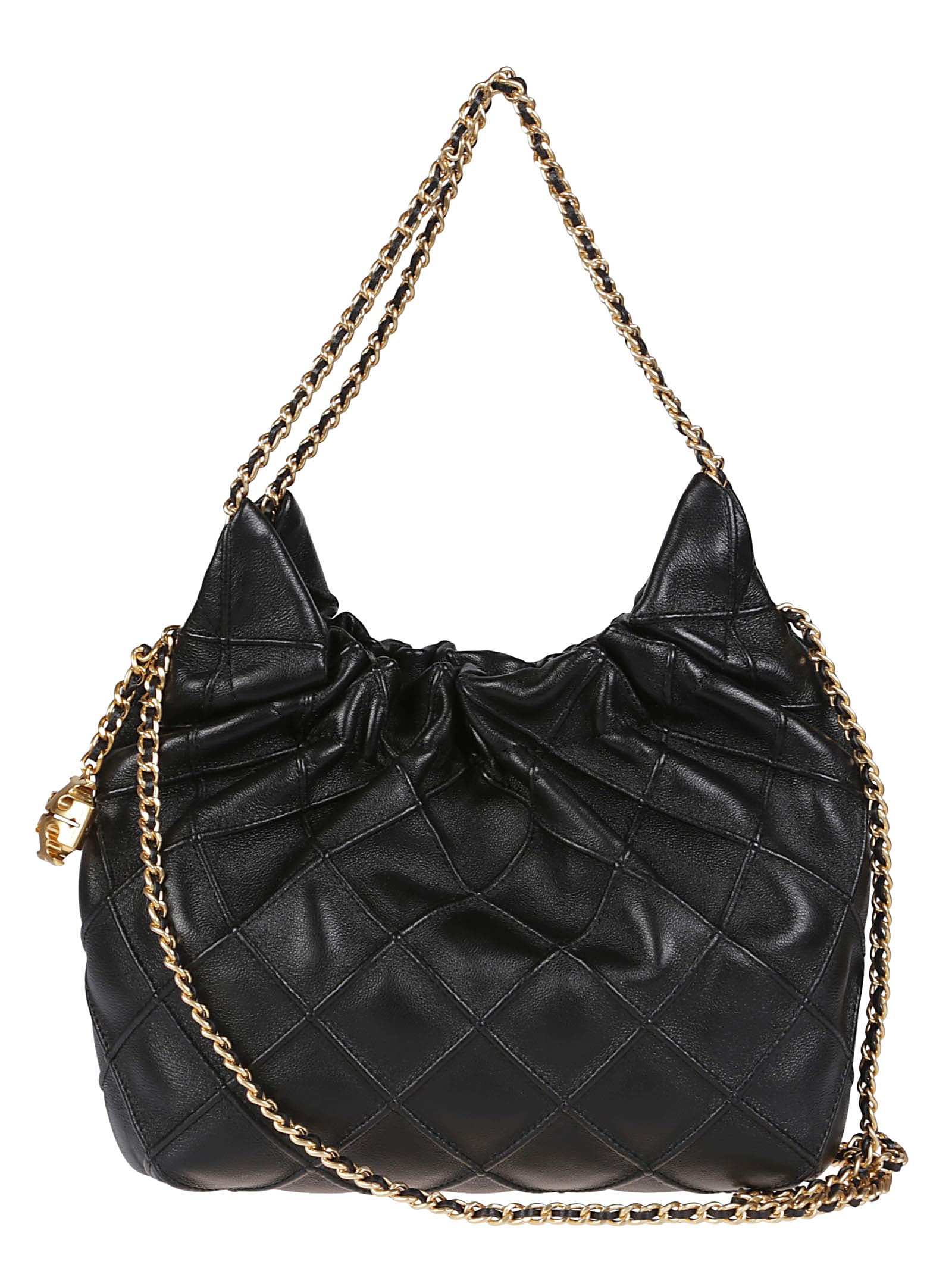 Tory Burch Fleming Mini Hobo Bag In Black