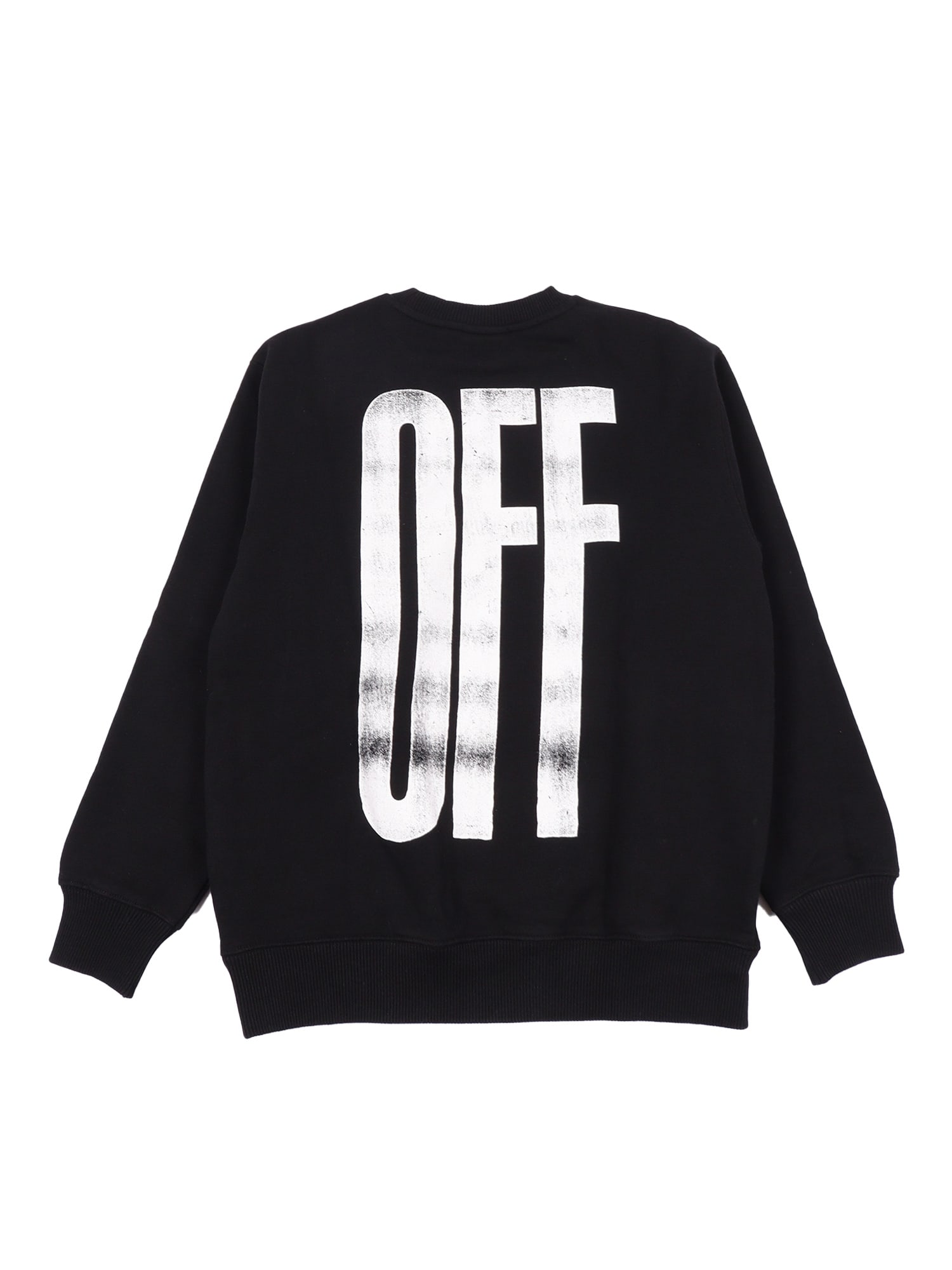 Off-white Quote Crew-neck Sweatshirt In Black