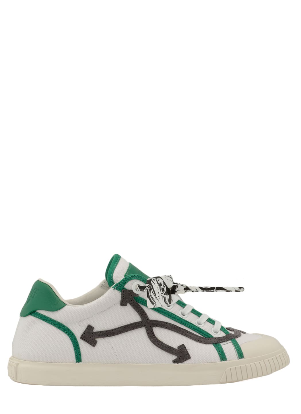 OFF-WHITE LEATHER AND FABRIC SNEAKER,OMIA213S21FAB001 VULCANIZED CANVAS0109